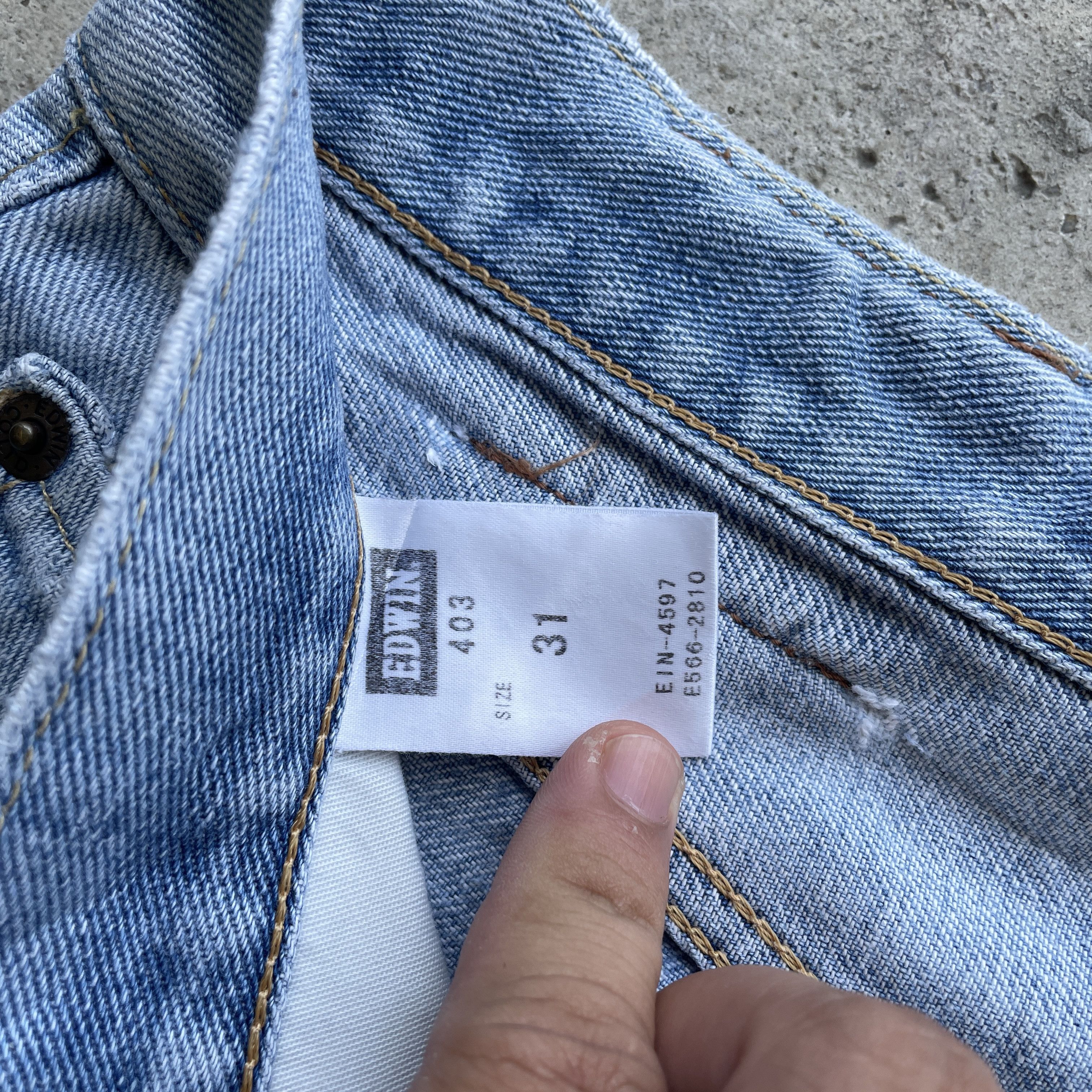 Edwin Vintage Edwin 403 Japan Denim Lightwashed Faded Jeans Pants Size US 32 / EU 48 - 7 Thumbnail