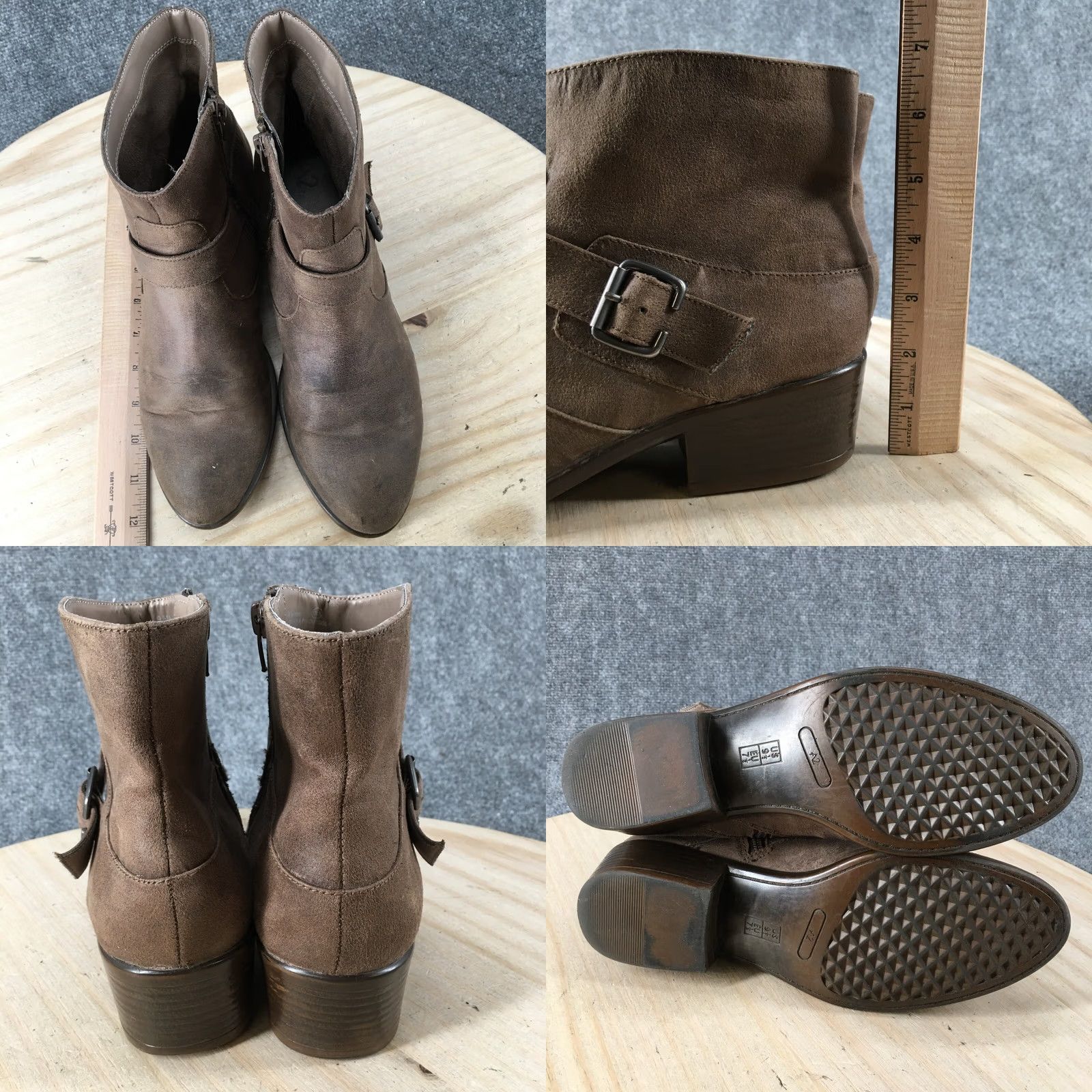 Vintage A2 By Aerosoles Boots Womens 9.5 M My Way Ankle Bootie Brown Casual Block Heels Boots Size US 10 / IT 40 - 8 Thumbnail