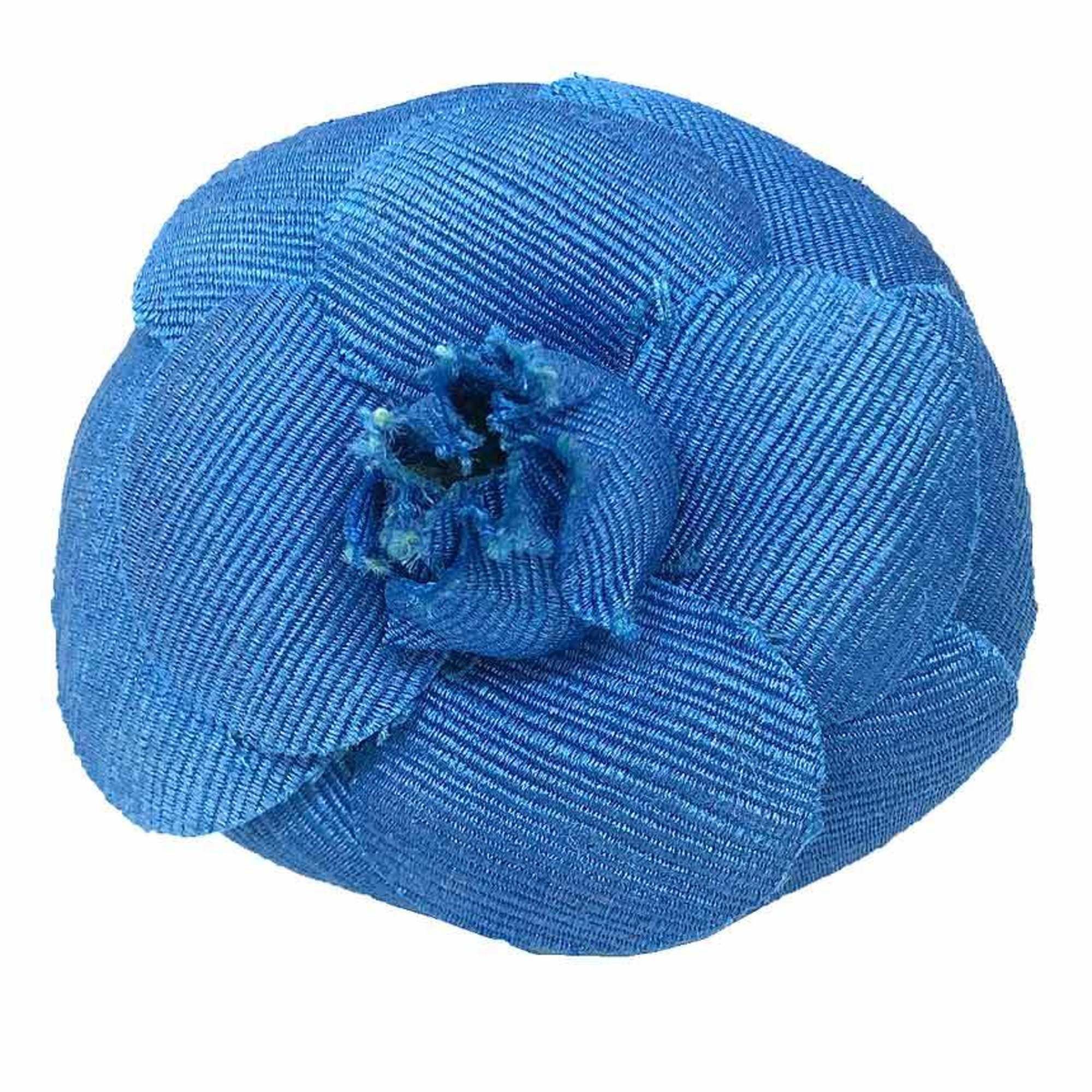 Chanel CHANEL Camellia Corsage Brooch Blue Chanel Women's Size ONE SIZE - 1 Thumbnail