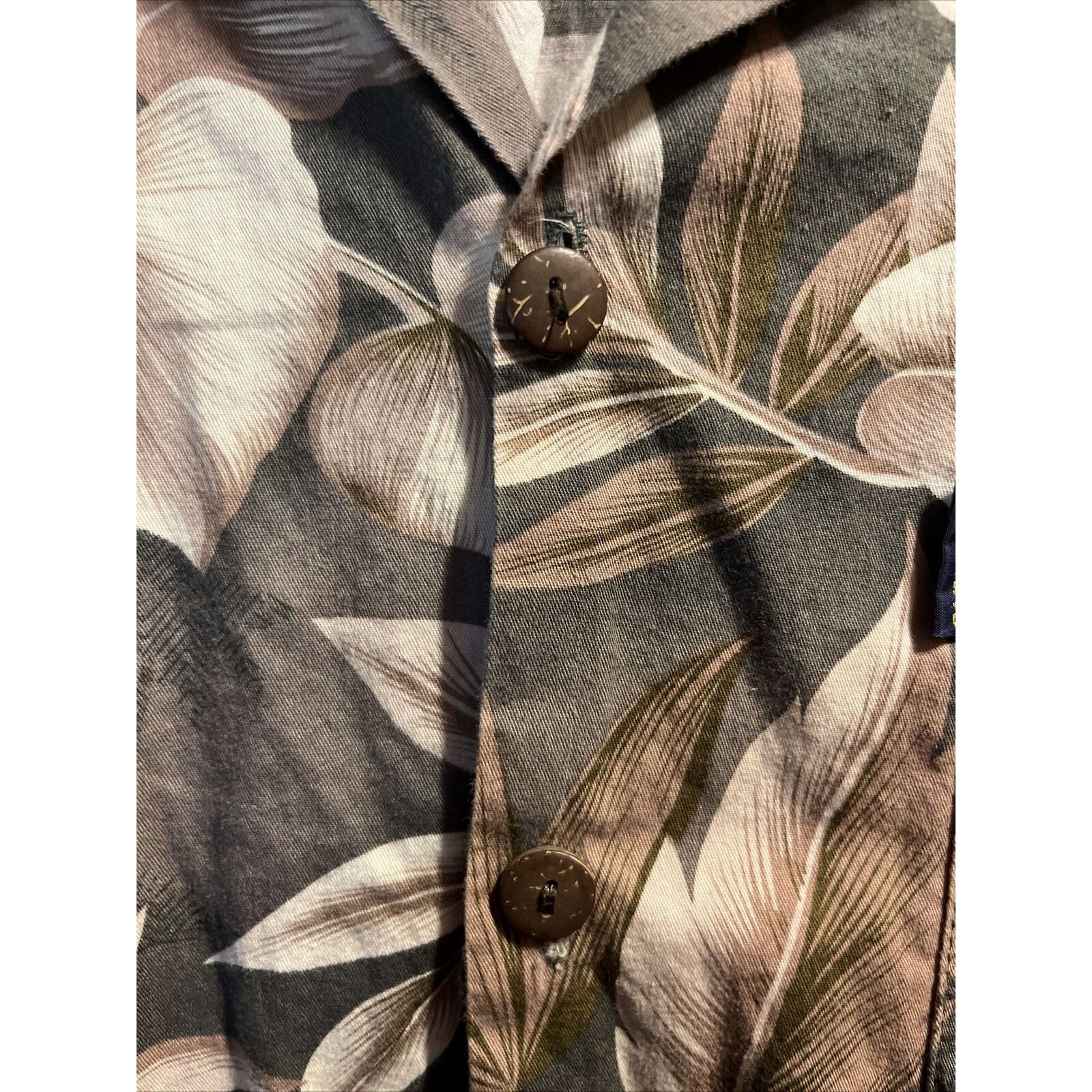 Other Palmwave Hawaii Shirt Men’s XL Gray Green Floral SS Cotton Size US XL / EU 56 / 4 - 5 Thumbnail