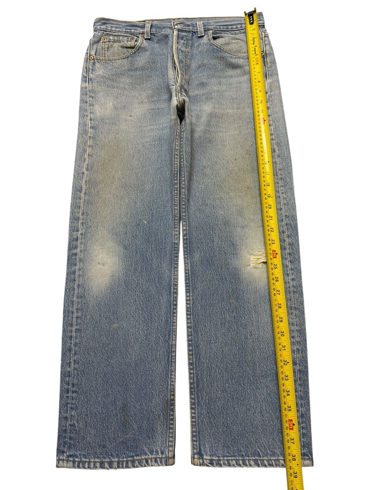 Levi's Vintage 80s Levis 501xx Blue Mud Wash Faded Straight Leg Fit Size US 33 - 10 Thumbnail