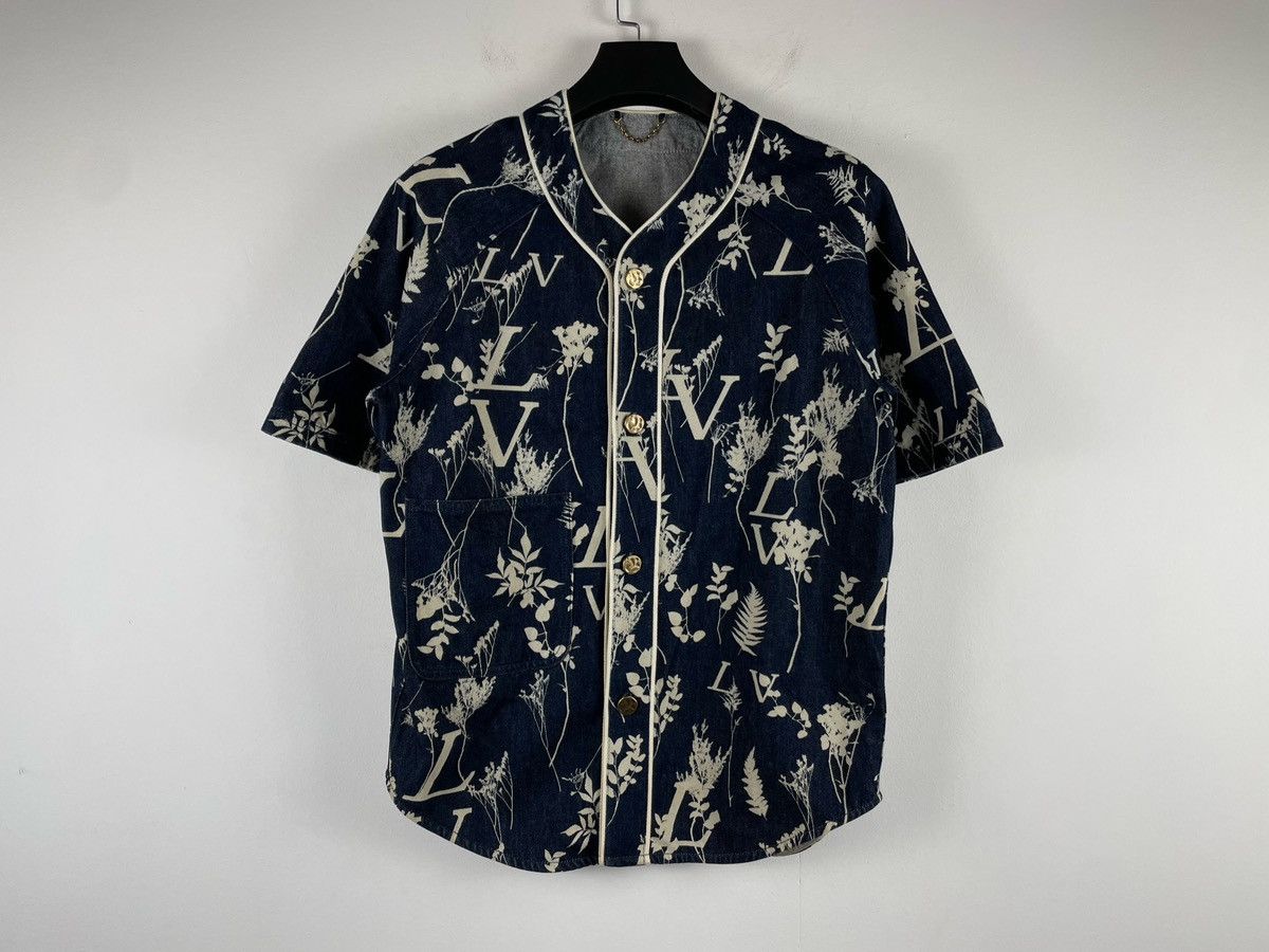 Louis Vuitton Louis Vuitton Wheat-Ears Printed Denim Baseball Jersey Size US XS / EU 42 / 0 - 6 Thumbnail