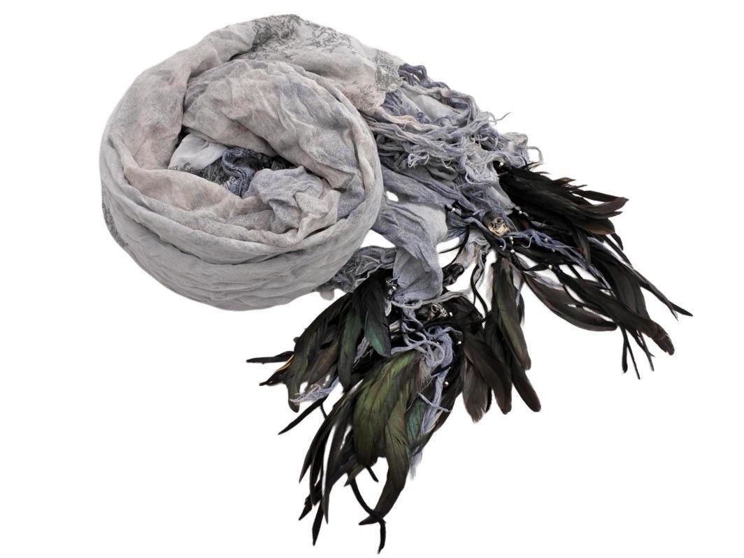 KMRii Kmrii Archive Light Blue Feather Stole Scarf Vintage Size ONE SIZE - 1 Thumbnail