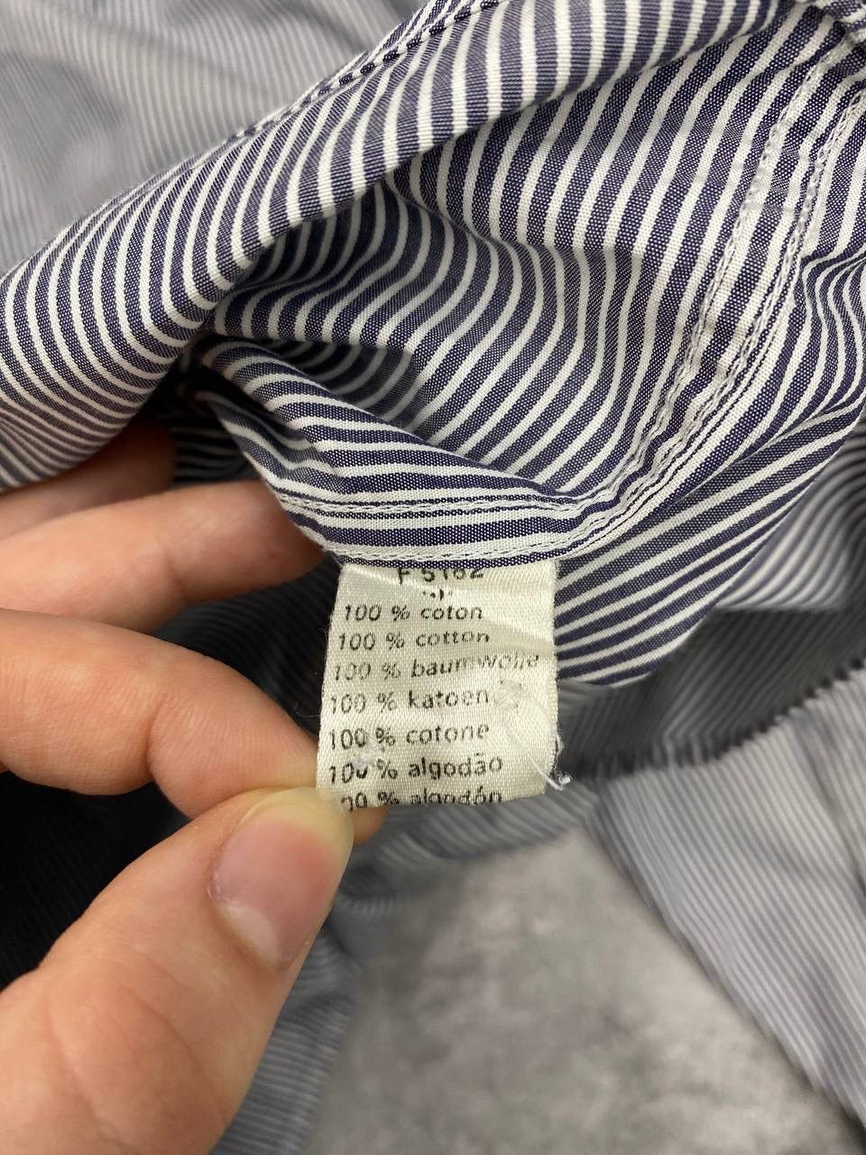 Lacoste Lacoste Men Cotton Shirt Blue White Striped Size S Size US S / EU 44-46 / 1 - 9 Thumbnail