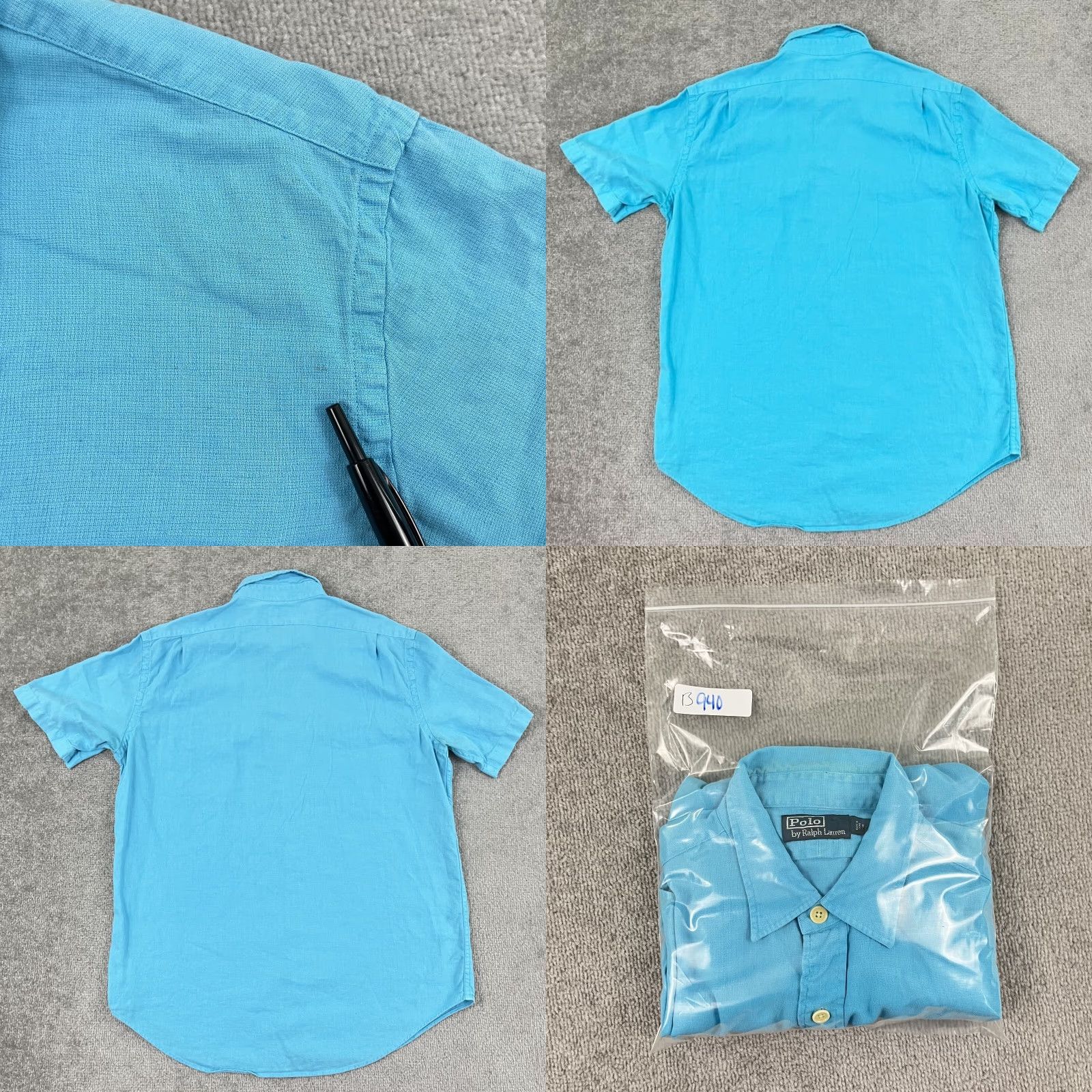 Polo Ralph Lauren Polo Ralph Lauren Shirt Mens L Blue Linen Cotton Blend Button-Up Pockets Size US L / EU 52-54 / 3 - 8 Thumbnail