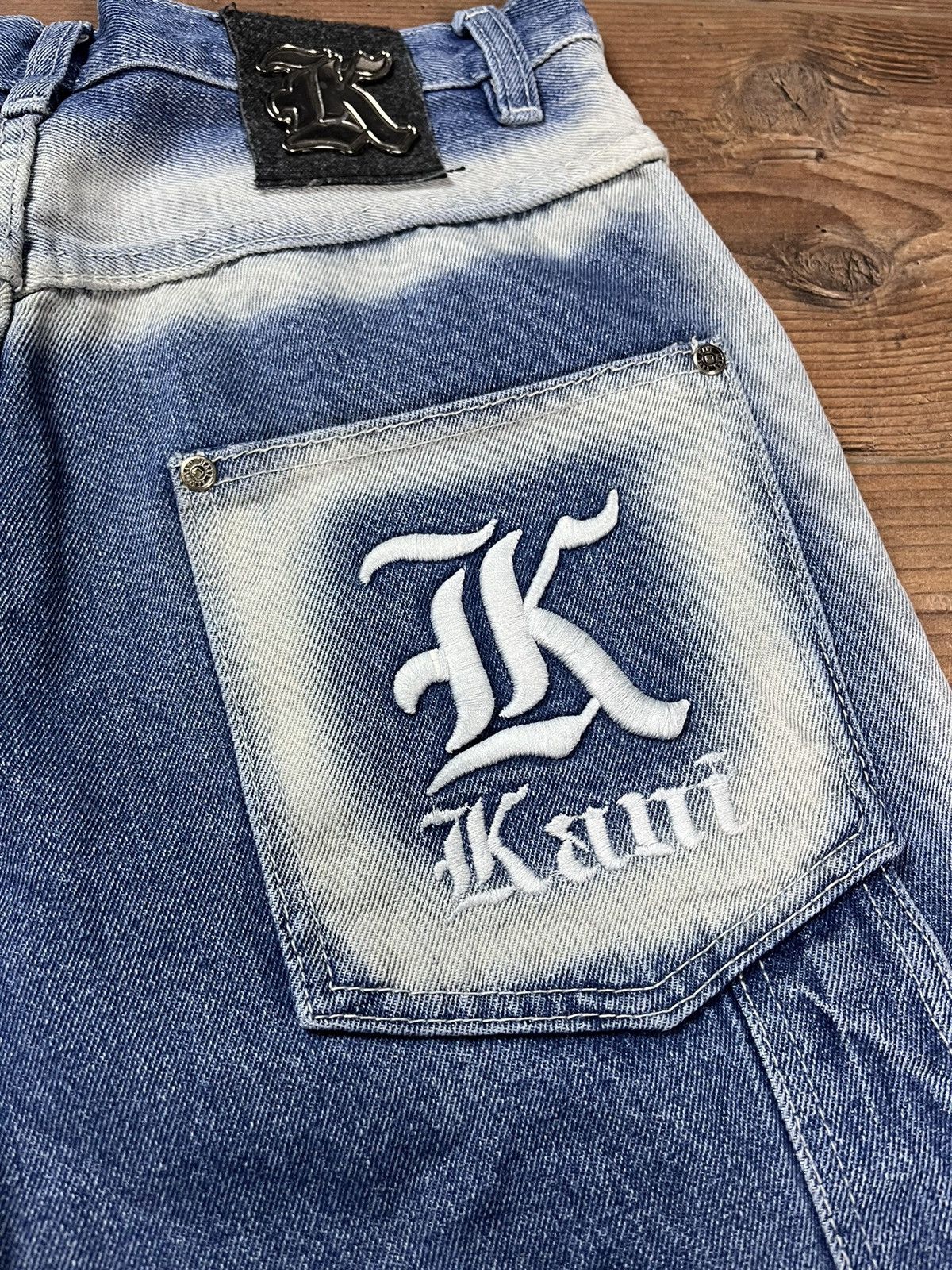 Japanese Brand Vintage 90's Karl Kani Jorts Baggy Shorts Pants Y2K Size US 30 / EU 46 - 3 Thumbnail