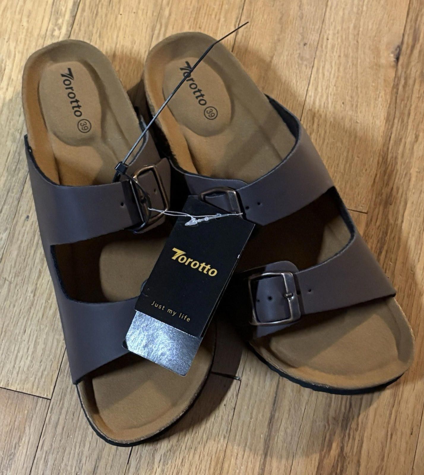 Other Torotto Women's size 39 (US 8-8.5) Cork Footbed Sandals NEW Size US 8.5 / IT 38.5 - 1 Thumbnail