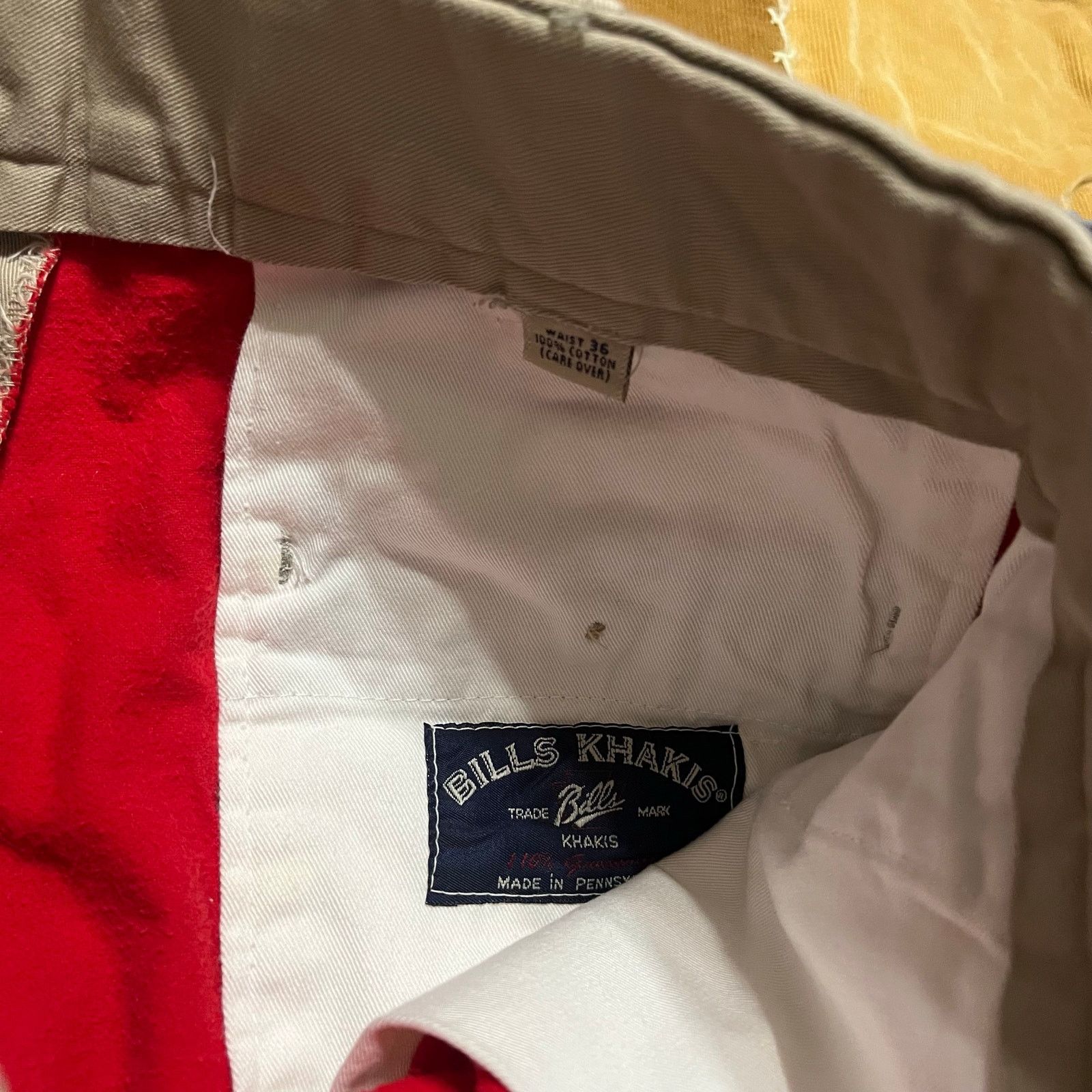 Bills Khakis Vintage Bills Khakis Red Blanket Lined Beige Dress Pants 36 Size US 36 / EU 52 - 4 Thumbnail