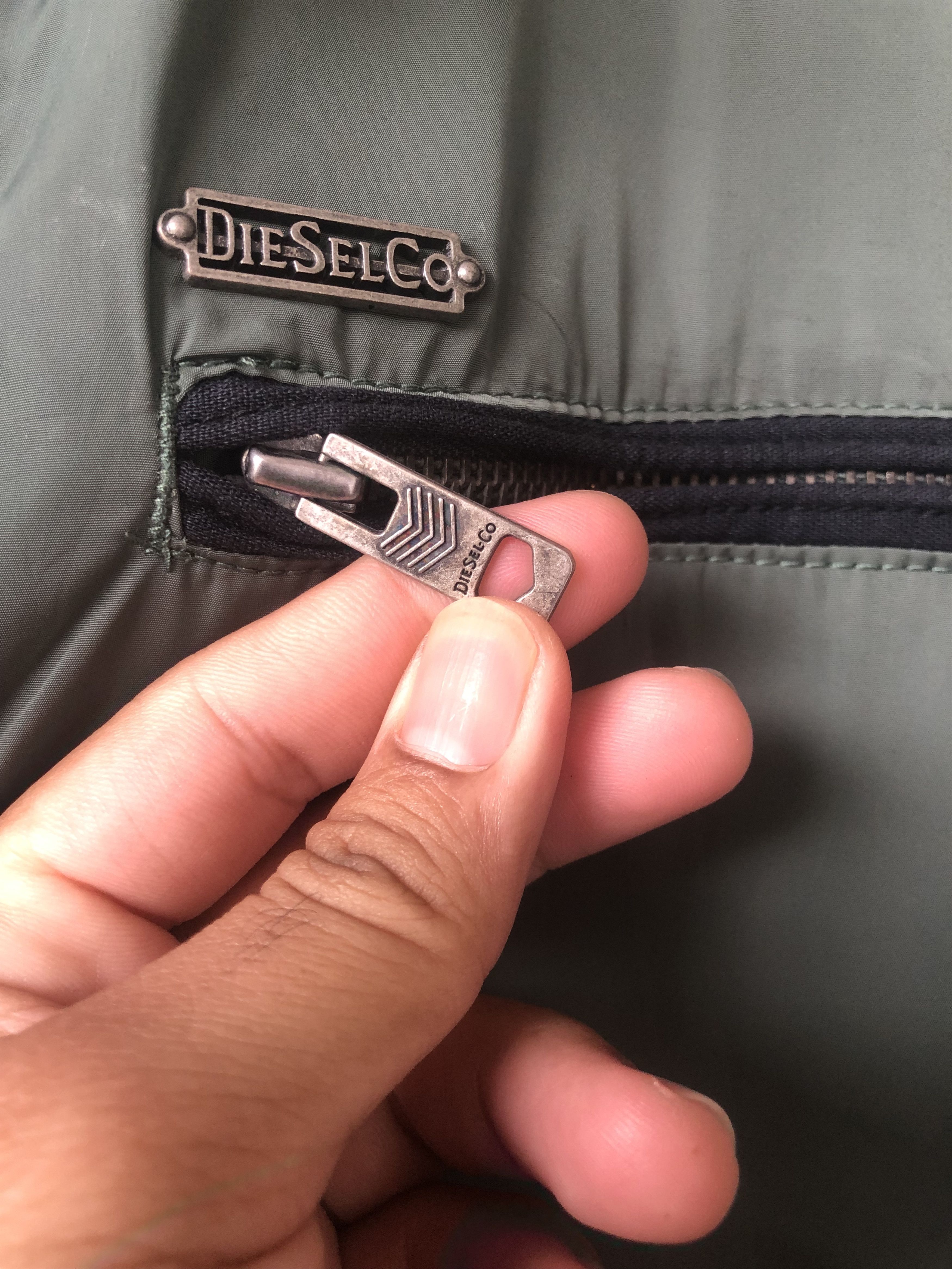 Diesel Nice❗️Diesel light Riding Jacket in Green Nylon Size US XL / EU 56 / 4 - 4 Thumbnail