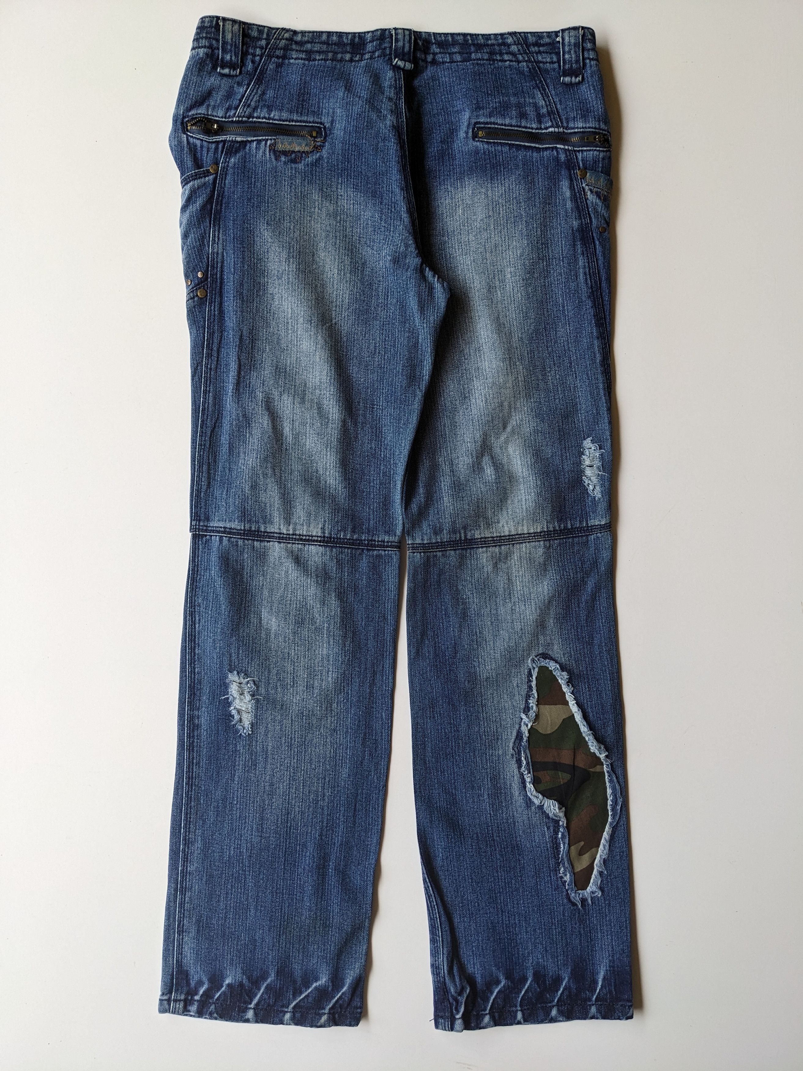 GOSTAR DE FUGA × If Six Was Nine × Japanese Brand Acid Jazz Men patchwork clawmark jeans Size US 33 - 2 Thumbnail