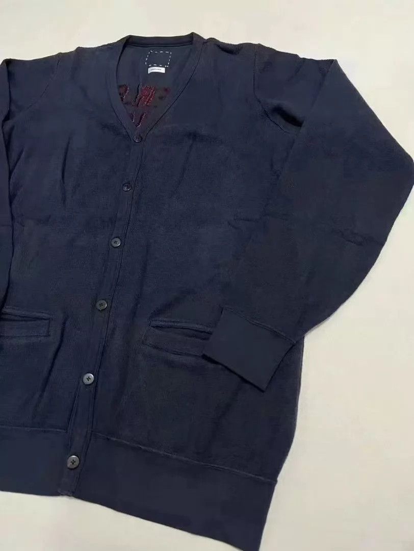 Visvim visvim 18ss spot long cardigan v-neck navy 2 cotton pile Size US M / EU 48-50 / 2 - 3 Thumbnail