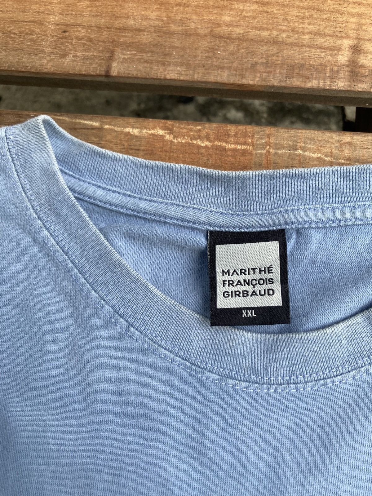 Marithe + Francois Girbaud Marithe + Francois Girbaud spellout sun faded t shirt Size US XXL / EU 58 / 5 - 5 Thumbnail