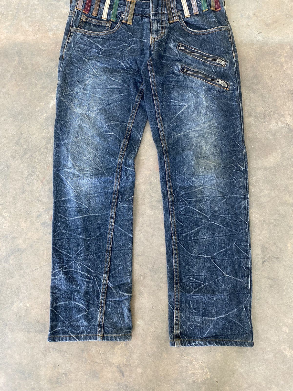 Hysteric Glamour × Japanese Brand × Le Grande Bleu (L.G.B.) Sick☠️ Nylaus Japan Double Waist Jeans Punk Grunge Lgb Size US 29 - 3 Thumbnail