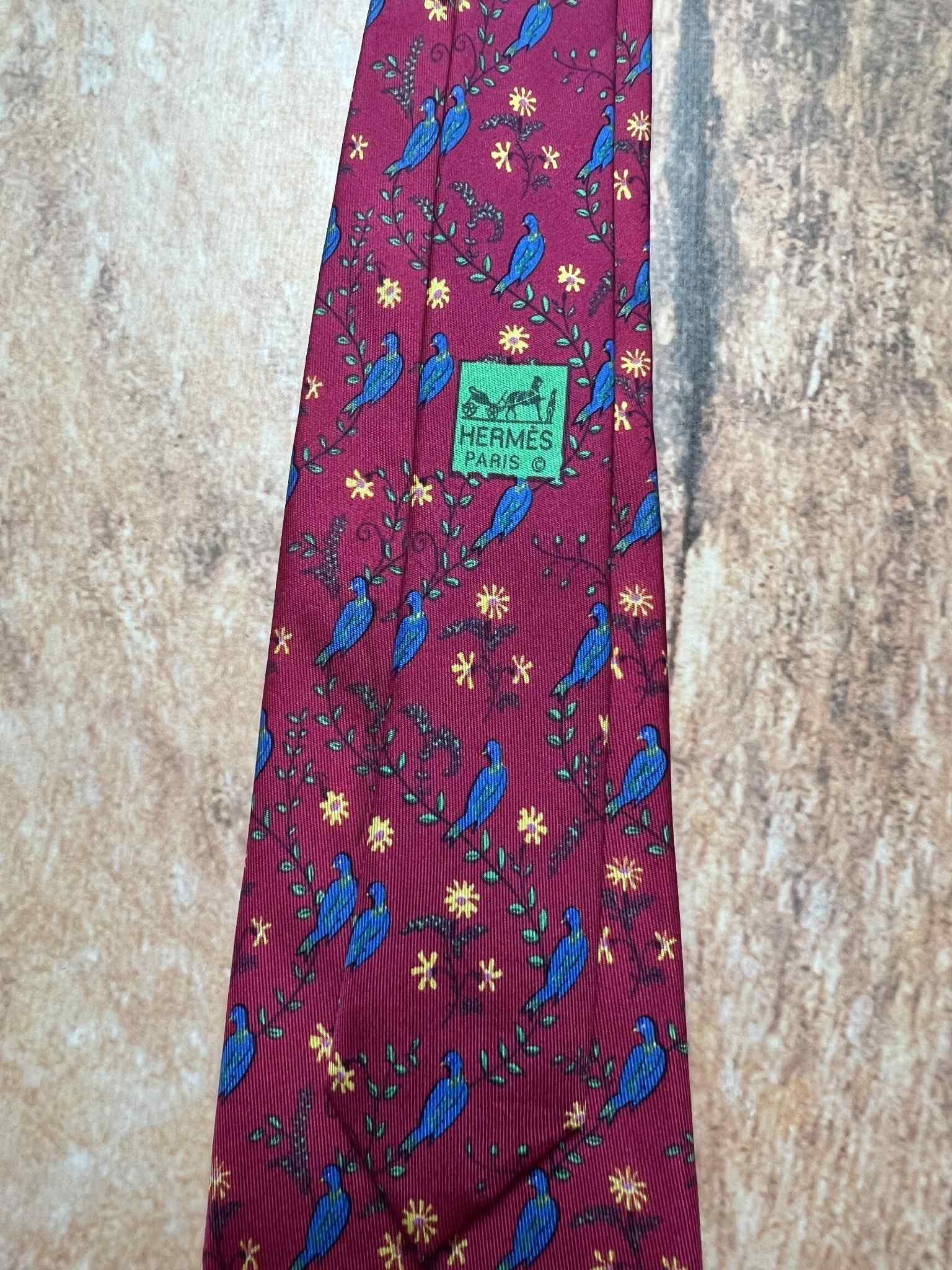 Hermes Hermes of Paris Silk Tie 7185 UA vintage Size ONE SIZE - 6 Thumbnail
