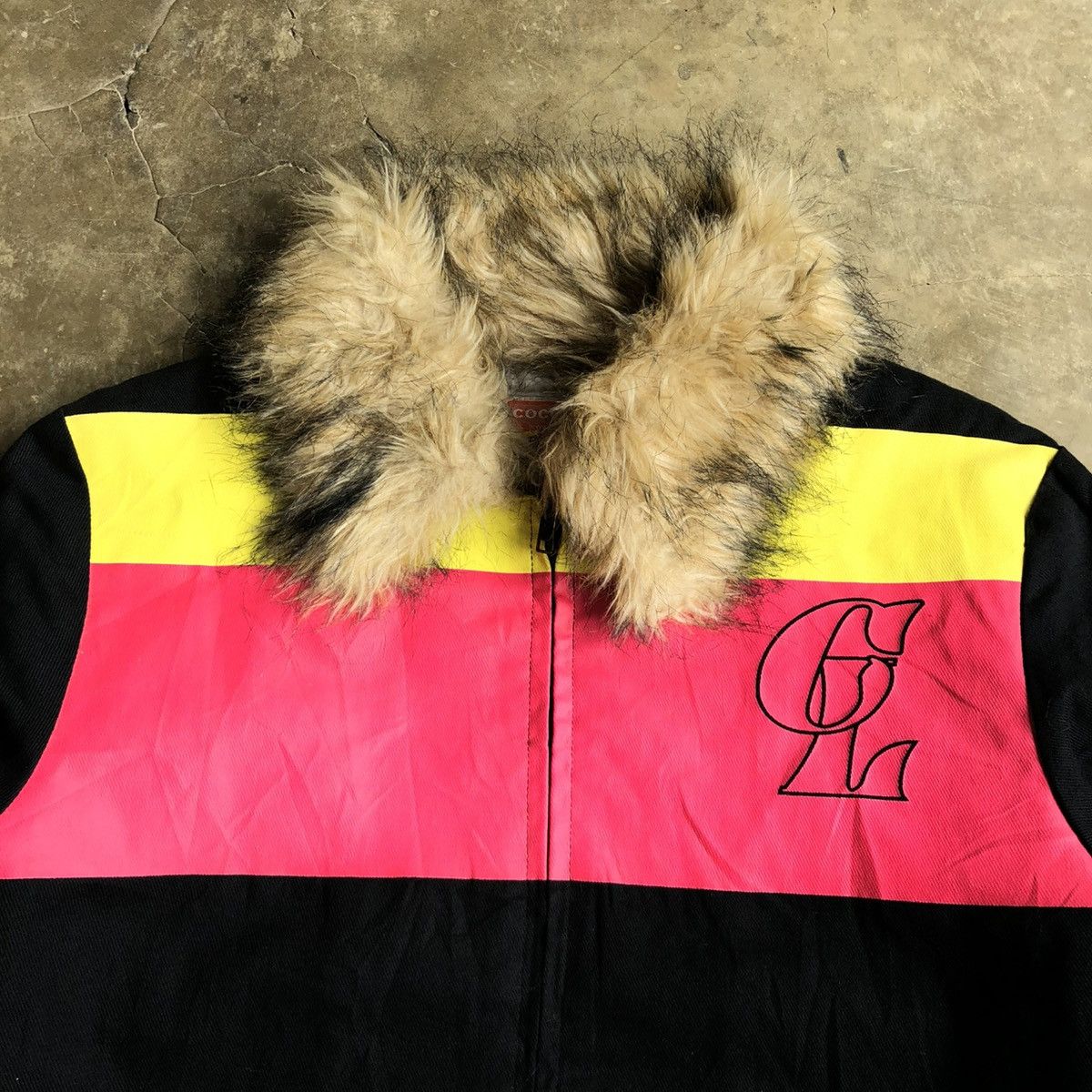 14th Addiction 2000s CocoLulu Canvas Fur Work Jacket Black Punk Style Size US M / EU 48-50 / 2 - 5 Thumbnail