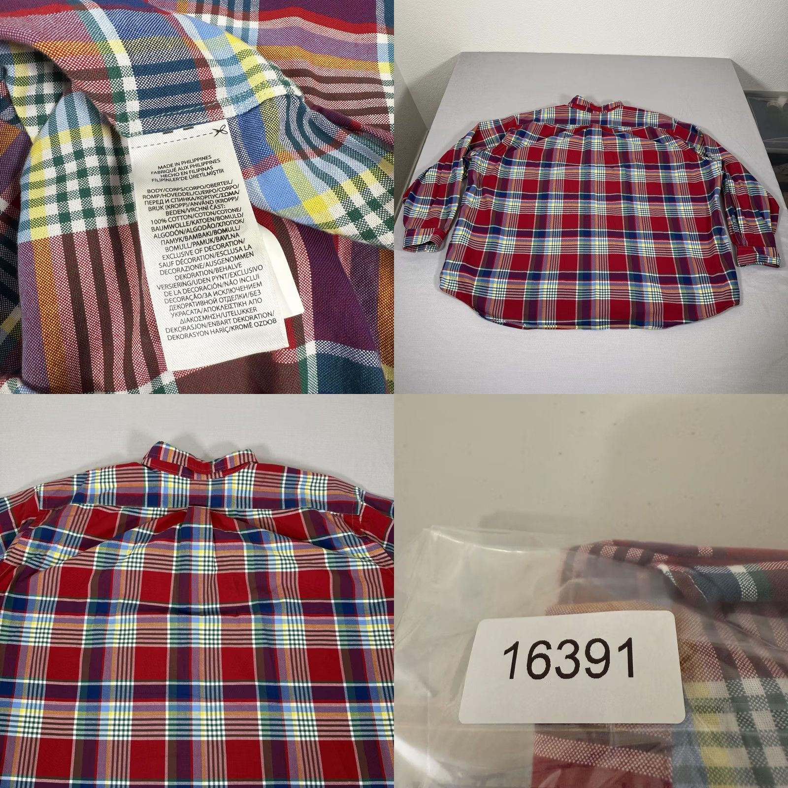 Polo Ralph Lauren Polo Ralph Lauren Shirt Mens 4XB Red Plaid Button Up Size US XXL / EU 58 / 5 - 8 Thumbnail