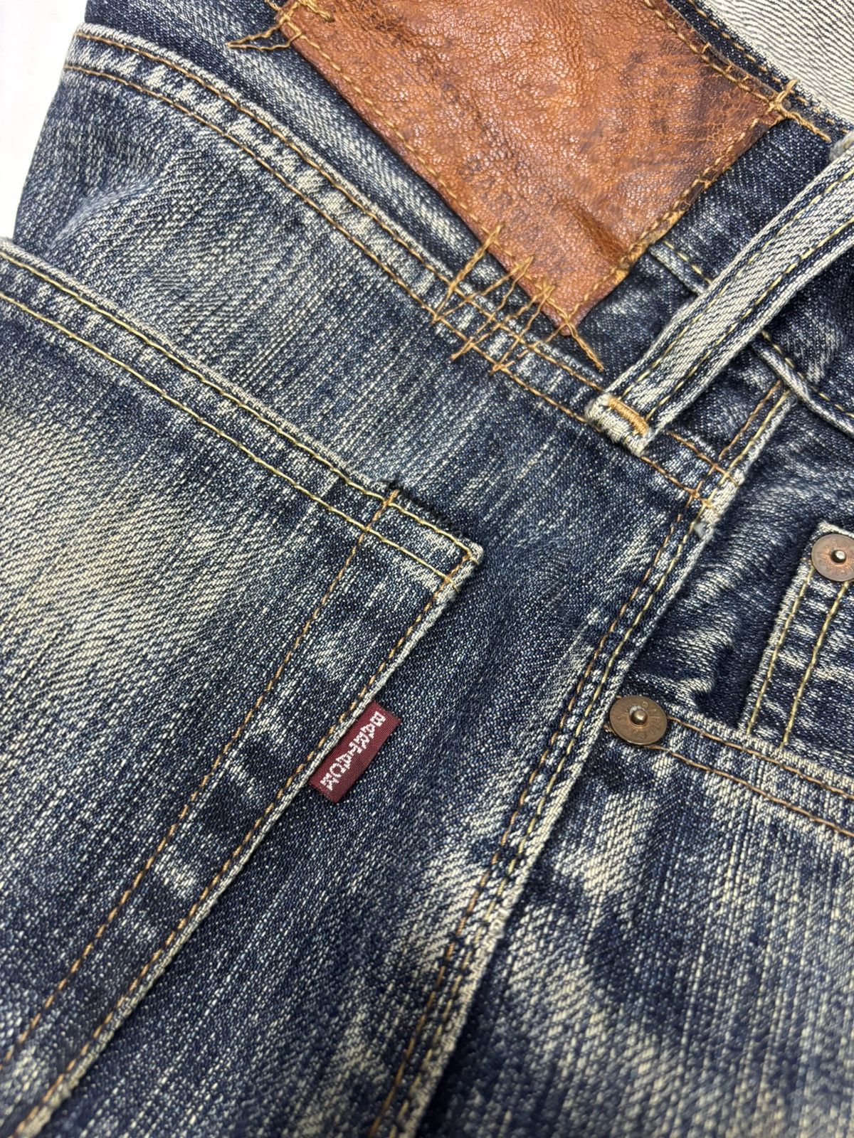 Hysteric Glamour 🇯🇵 BARTACK SELVEDGE JEANS RIPPED DESTROY JEANS Size US 33 - 17 Thumbnail