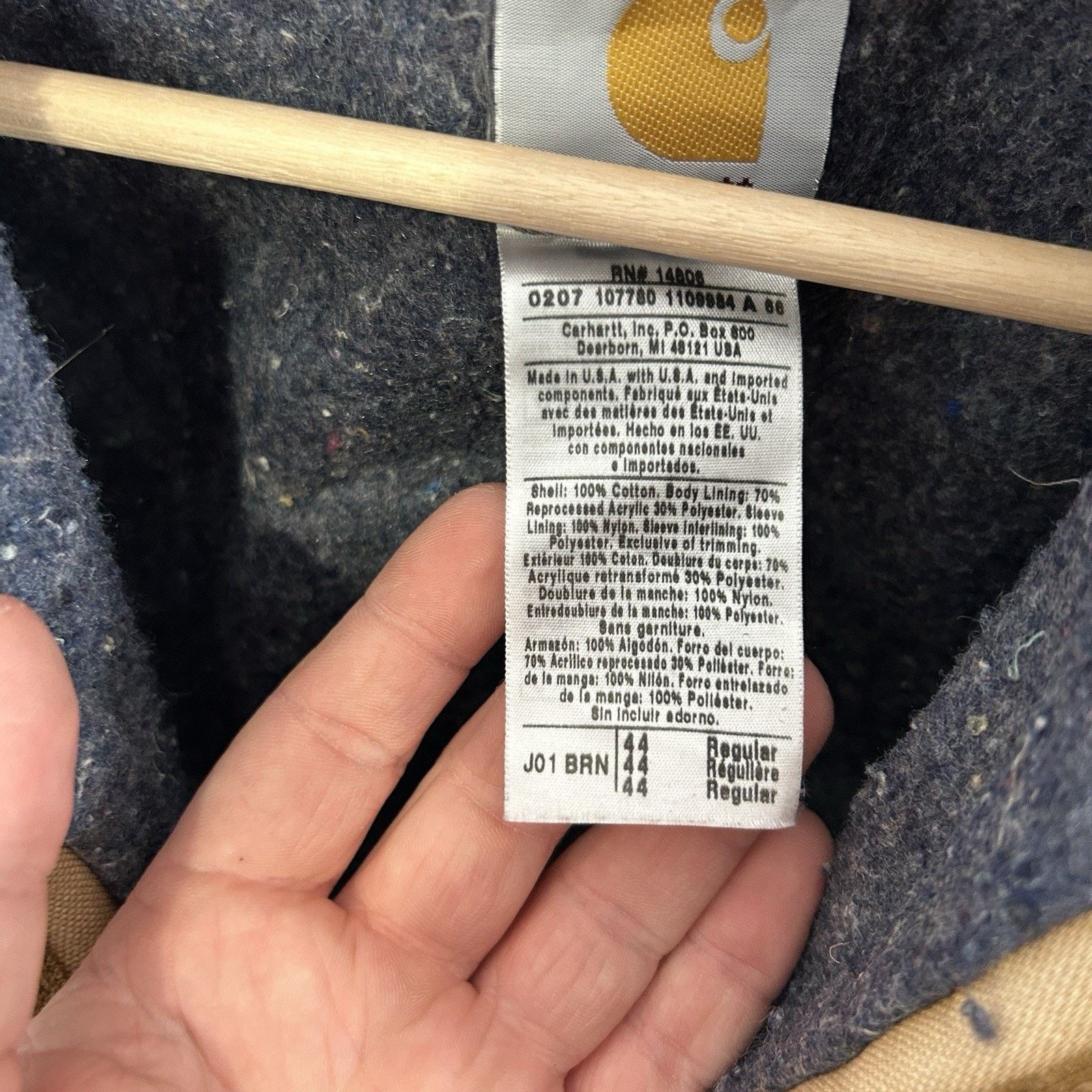 Carhartt Vintage Carhartt Blanket-Lined Detroit Jacket “Brown” J01 Size US L / EU 52-54 / 3 - 11 Thumbnail