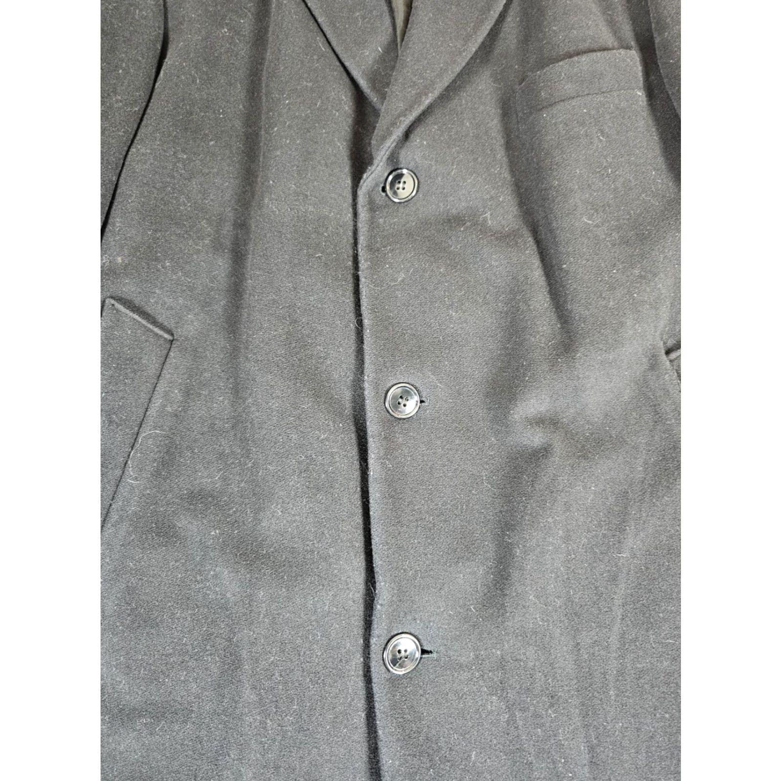 Chaps VINTAGE Chaps Ralph Lauren Overcoat Mens XL Black Cashmere Blend Single Breasted Overcoat Size US XL / EU 56 / 4 - 5 Thumbnail