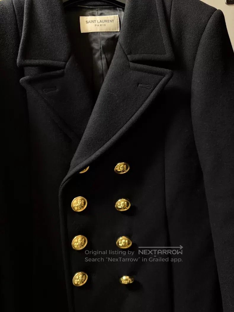 Saint Laurent Paris Saint Laurent Paris Palace Lion Gold Button Coat i Size US L / EU 52-54 / 3 - 3 Thumbnail