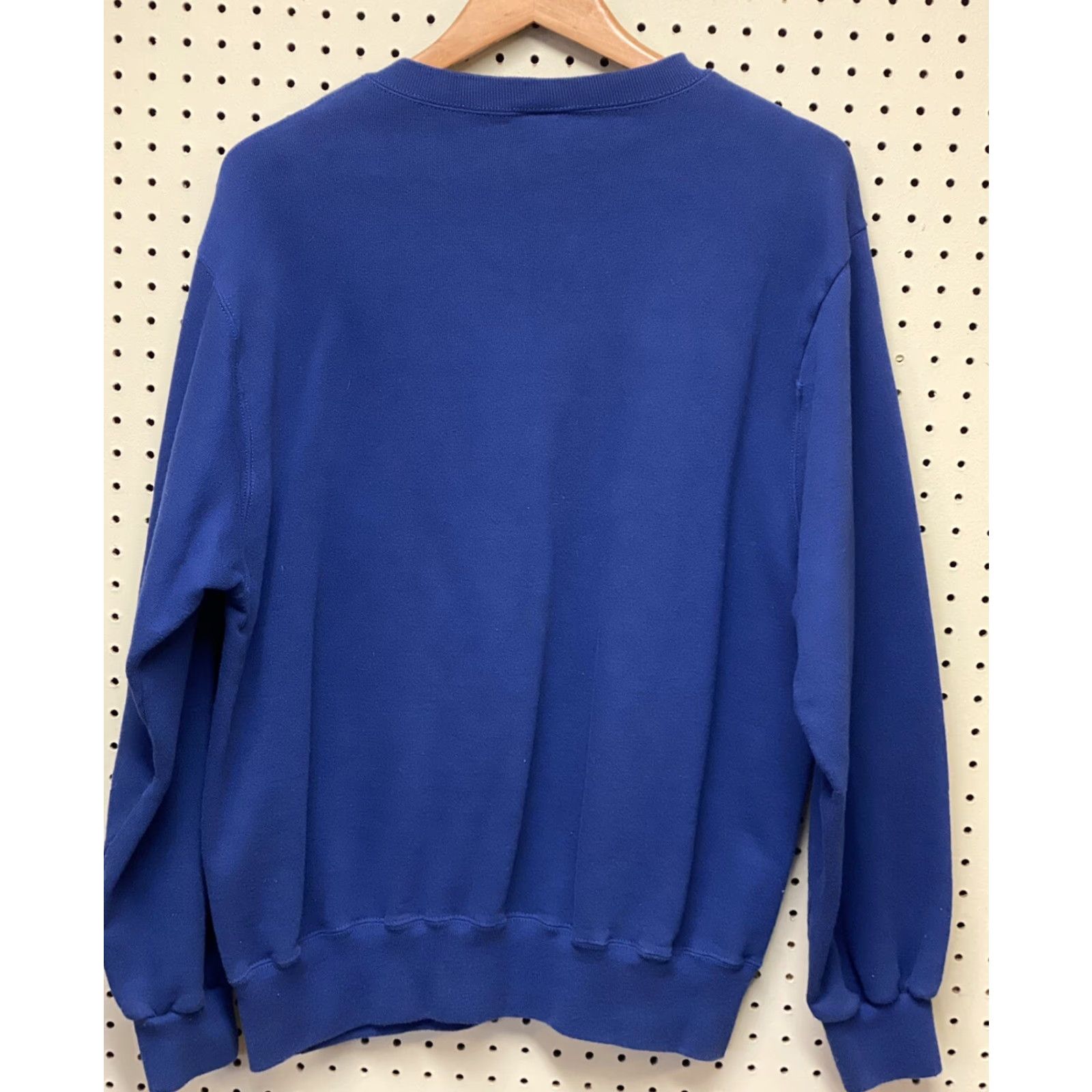 Champion VINTAGE Champion Wadham Hall CT College Sweatshirt Mens Large Long Sleeve Crew Neck Blue Cotton Blend Pullover College Theme Religious 90s? Size US L / EU 52-54 / 3 - 3 Thumbnail