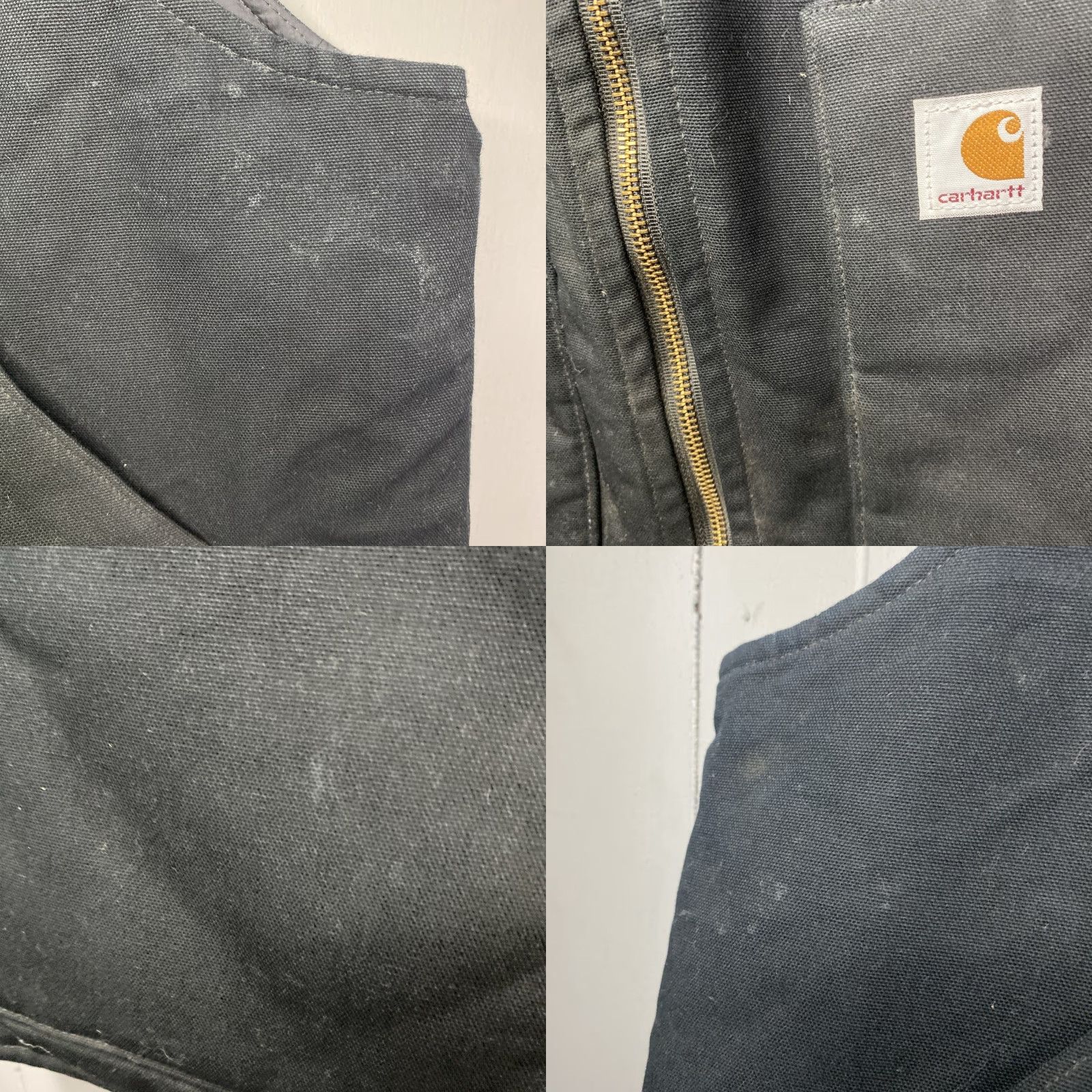 Carhartt VINTAGE Carhartt Vest 2XL Black Canvas Quilted Lined Zip Genders Mens Cap Size US XXL / EU 58 / 5 - 9 Thumbnail