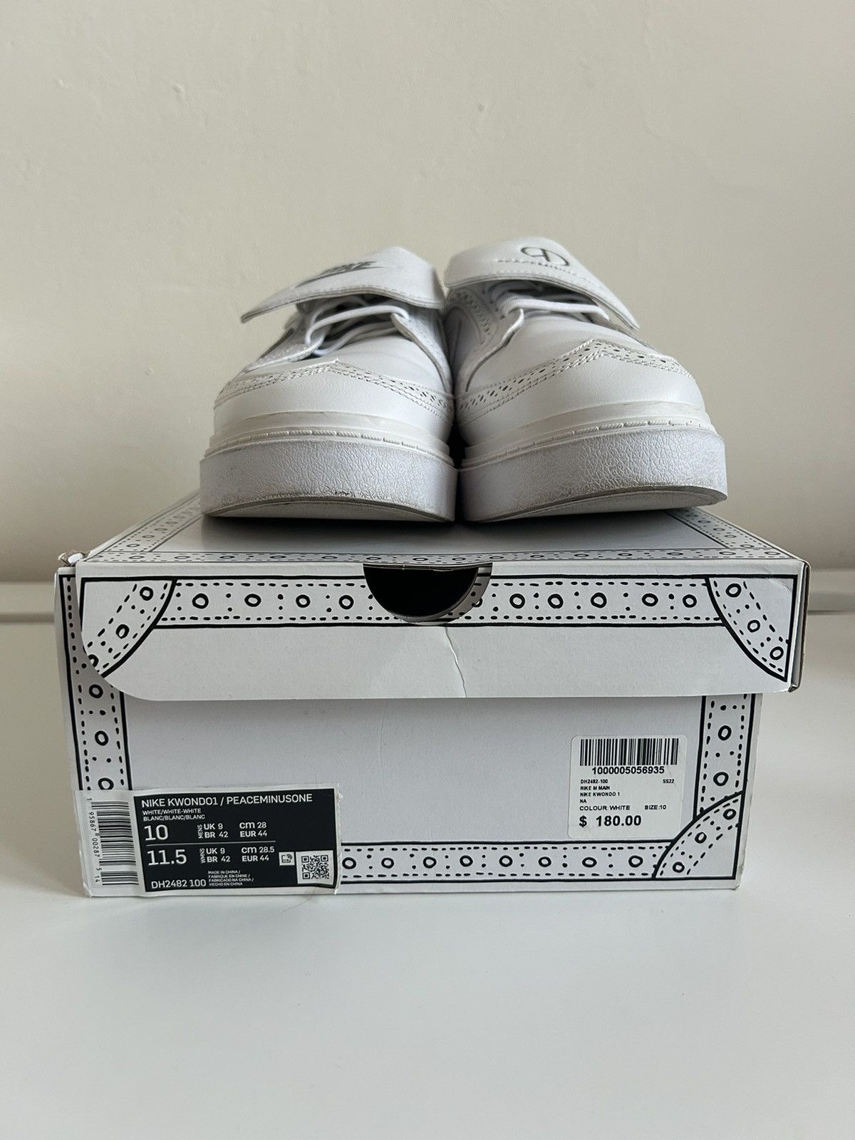 Nike × peaceminusone White Nike Kwondo1 x Peaceminusone Size US 10 / EU 43 - 4 Thumbnail