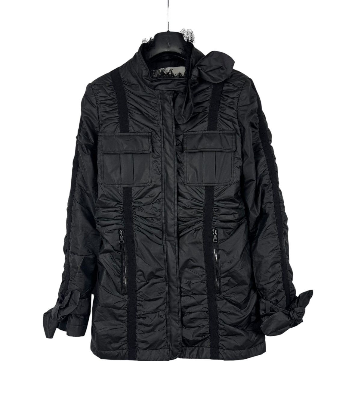 Valentino Valentino Bow Decor Zip Jacket Mesh Trim First Line size 6 Size M / US 6-8 / IT 42-44 - 15 Thumbnail