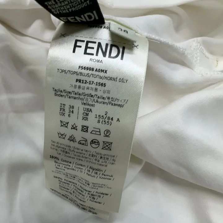 Fendi Fendi SS21 Cotton Printed Short Sleeve T-Shirt -2508 Size S / US 4 / IT 40 - 1 Thumbnail