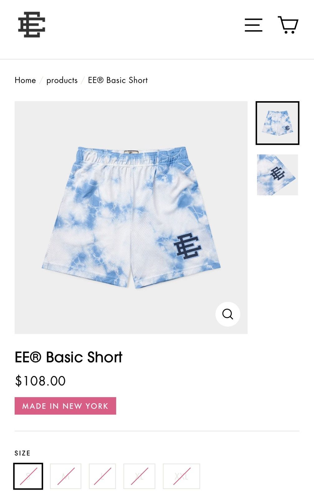 Eric Emanuel NEW Eric Emanuel Basic Shorts Sky Dye Large Size US 34 / EU 50 - 8 Thumbnail