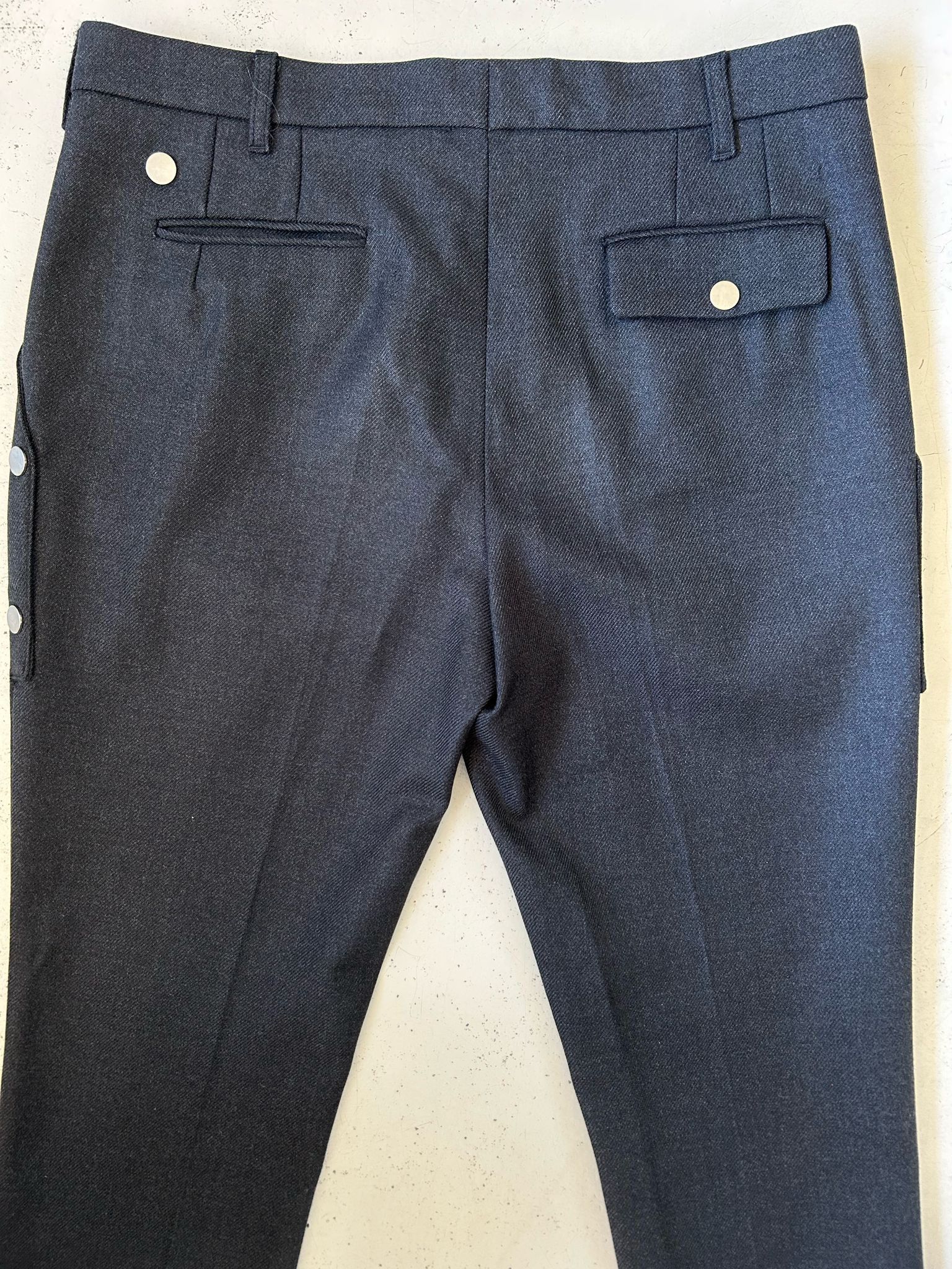 Raf Simons Raf Simons Grey Trousers with Silver Studs IT50 Size US 34 / EU 50 - 4 Thumbnail