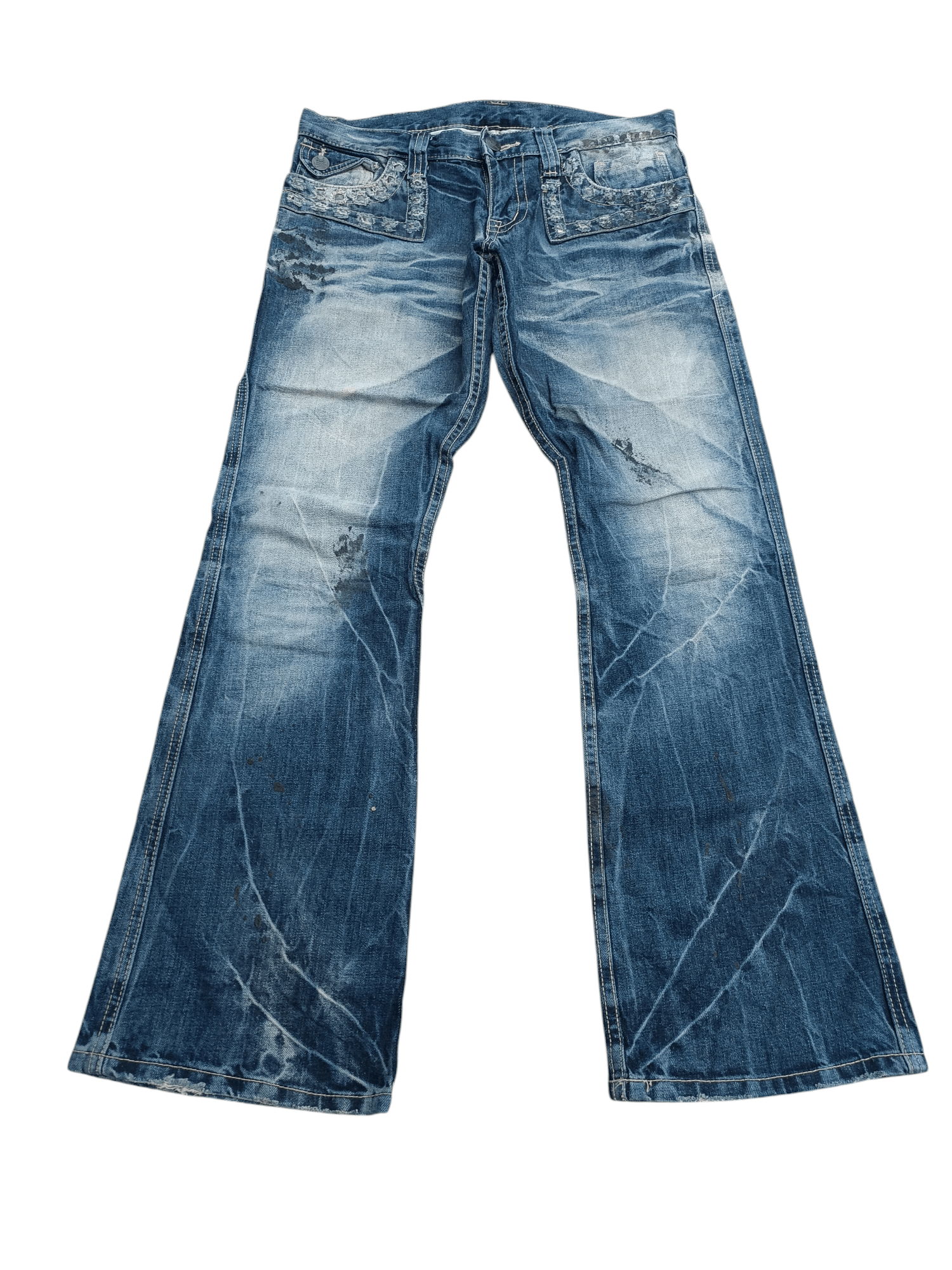 Japanese Brand × Seditionaries × Vintage FLARED💥ARMY OF NO WHISKERS STUD SEDITIONARIES DENIM Size US 32 / EU 48 - 6 Thumbnail