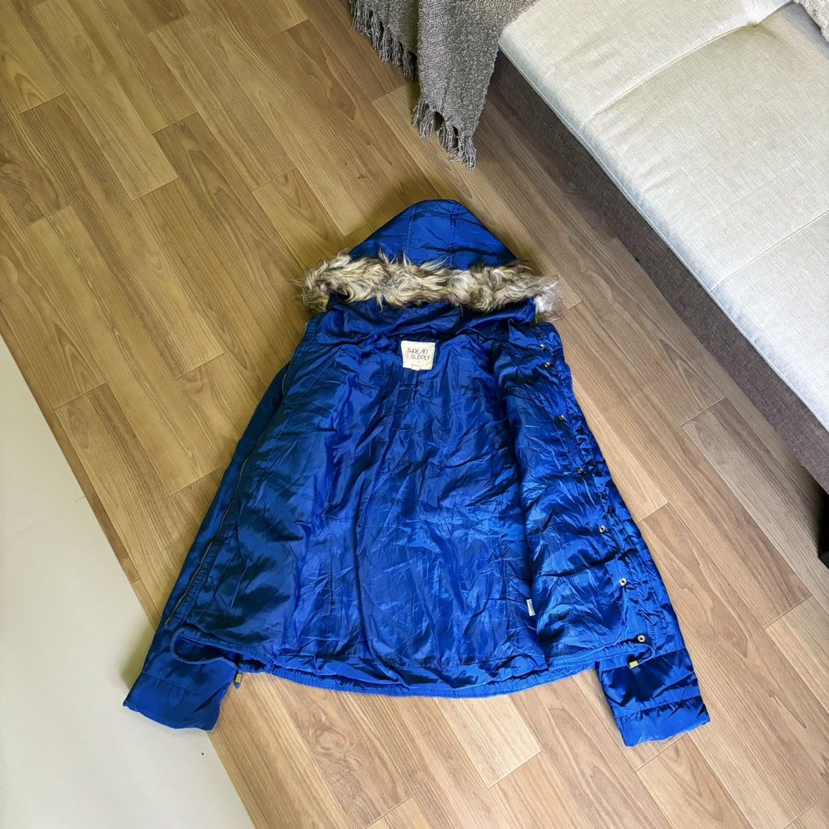 If Six Was Nine × Issey Miyake × Le Grande Bleu (L.G.B.) Thread supply Fur jacket down puffer LGB ifsixwasnine Size L / US 10 / IT 46 - 4 Thumbnail
