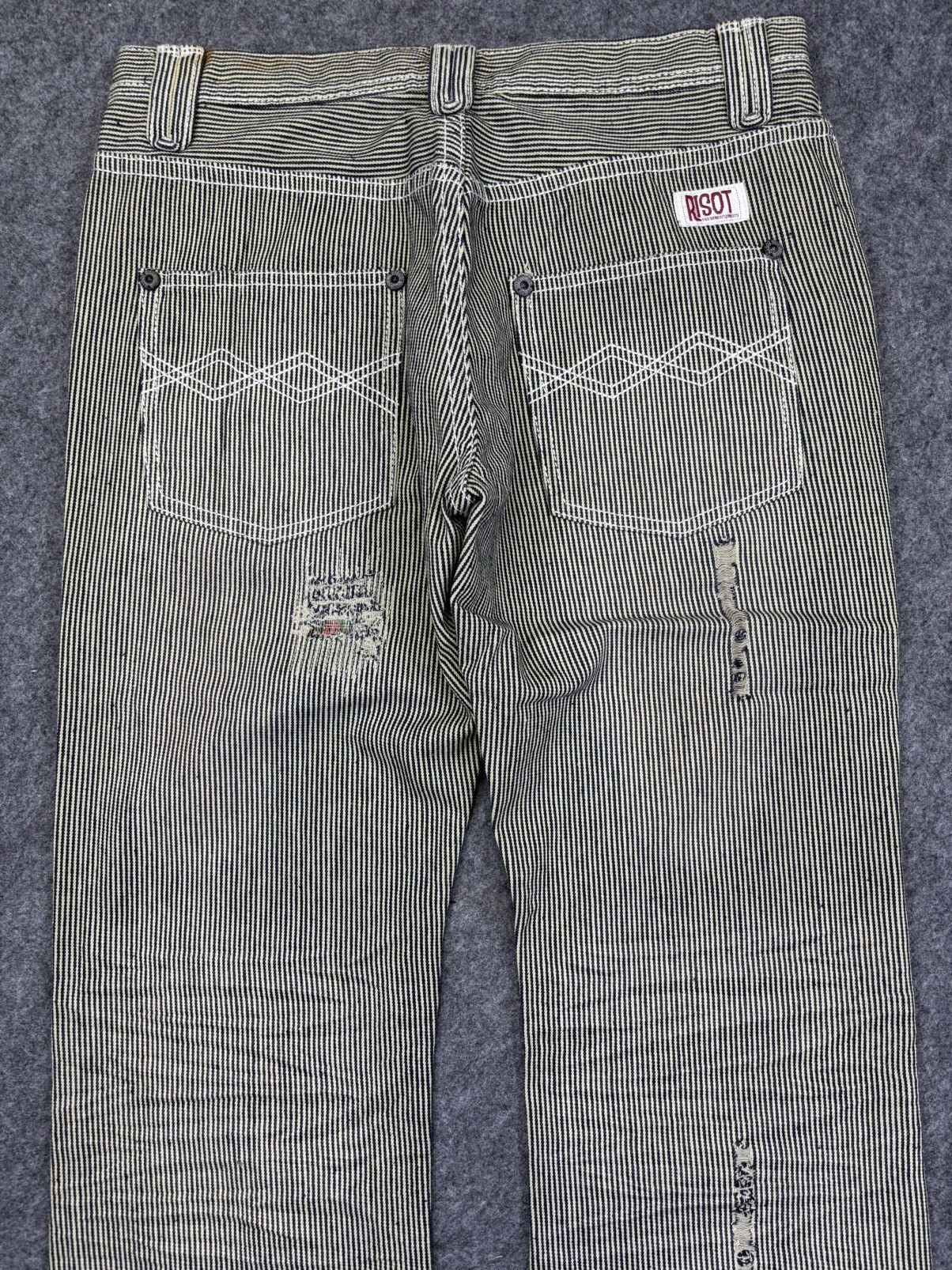 Seditionaries 💥Flare💥Risot Hickory Boro Distressed Multipocket Pant F719 Size US 31 - 16 Thumbnail