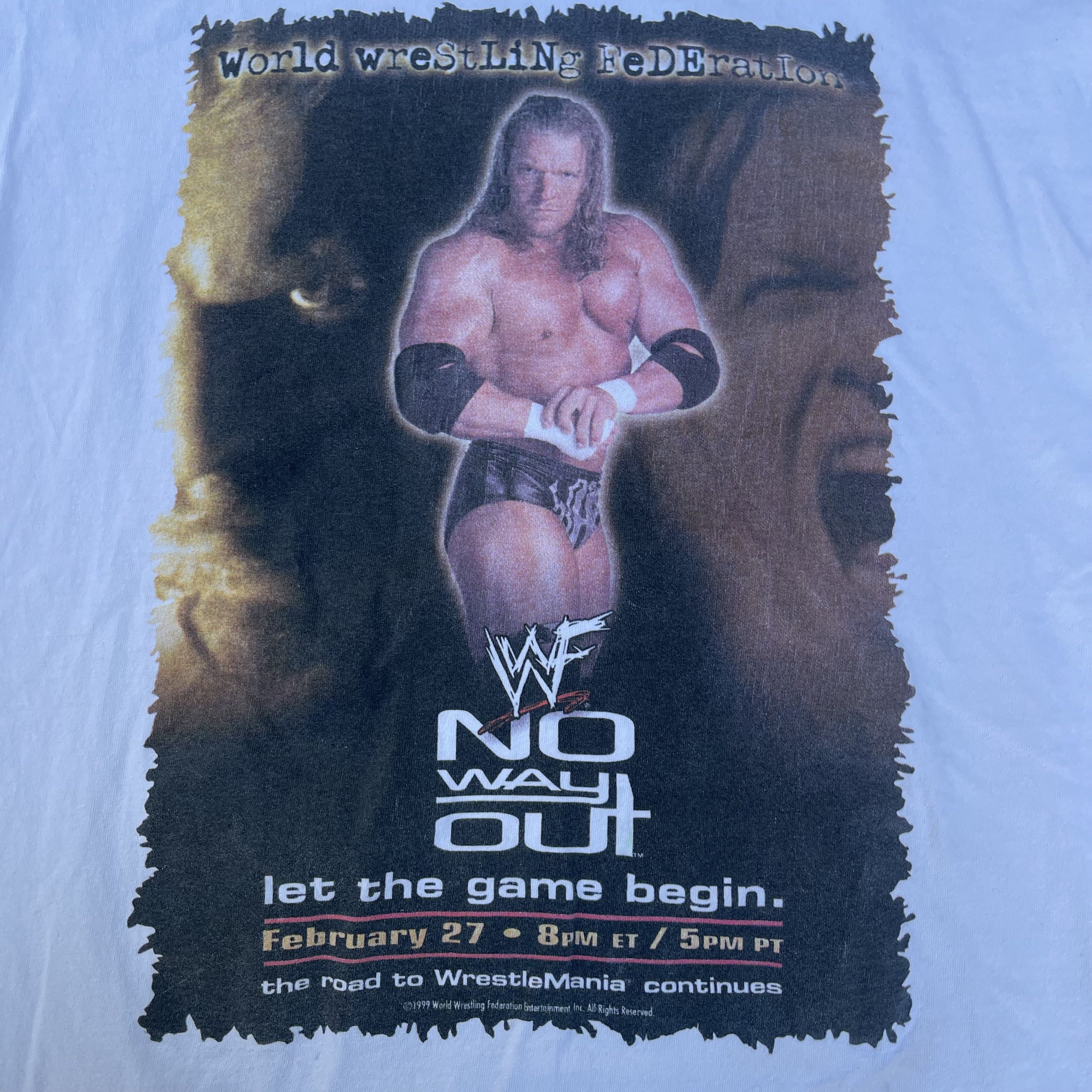 WWE 1999 WWF No Way Out Triple H T-shirt Size US XL / EU 56 / 4 - 5 Thumbnail