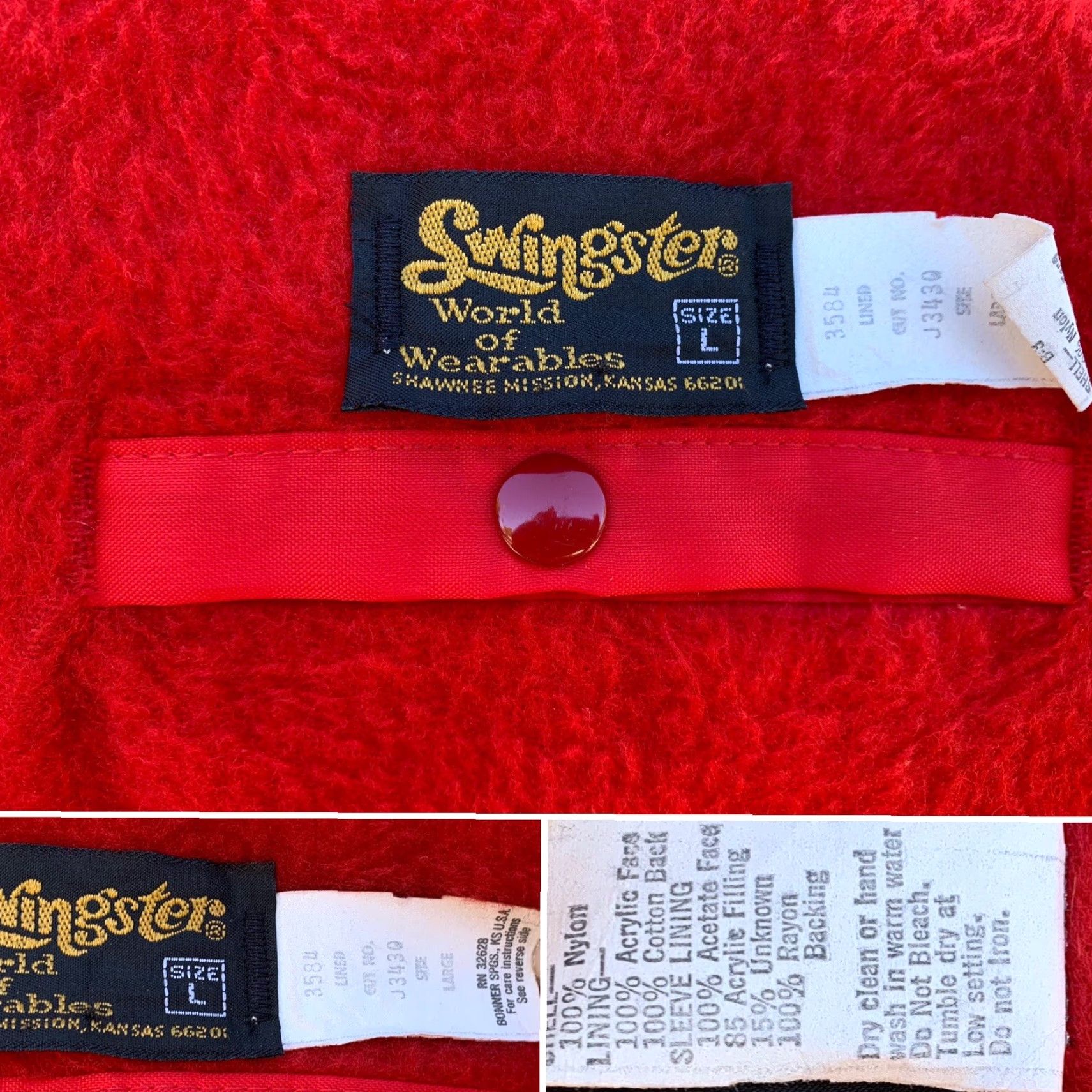 Vintage VINTAGE Swingster Nylon Jacket 7206th ABGP Transportation 80 Athens Greece Red L Mens Size US L / EU 52-54 / 3 - 5 Thumbnail