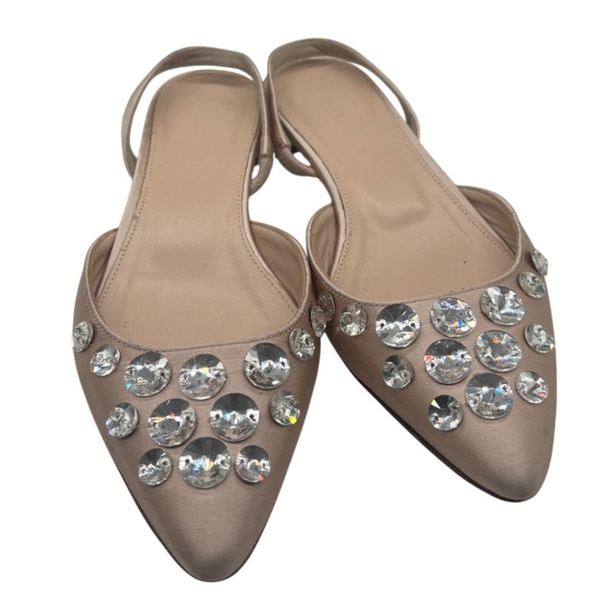 J.Crew J. Crew Women’s Embllished Satin Slingback Flats, Pink Blush Size US 6 / IT 36 - 7 Thumbnail