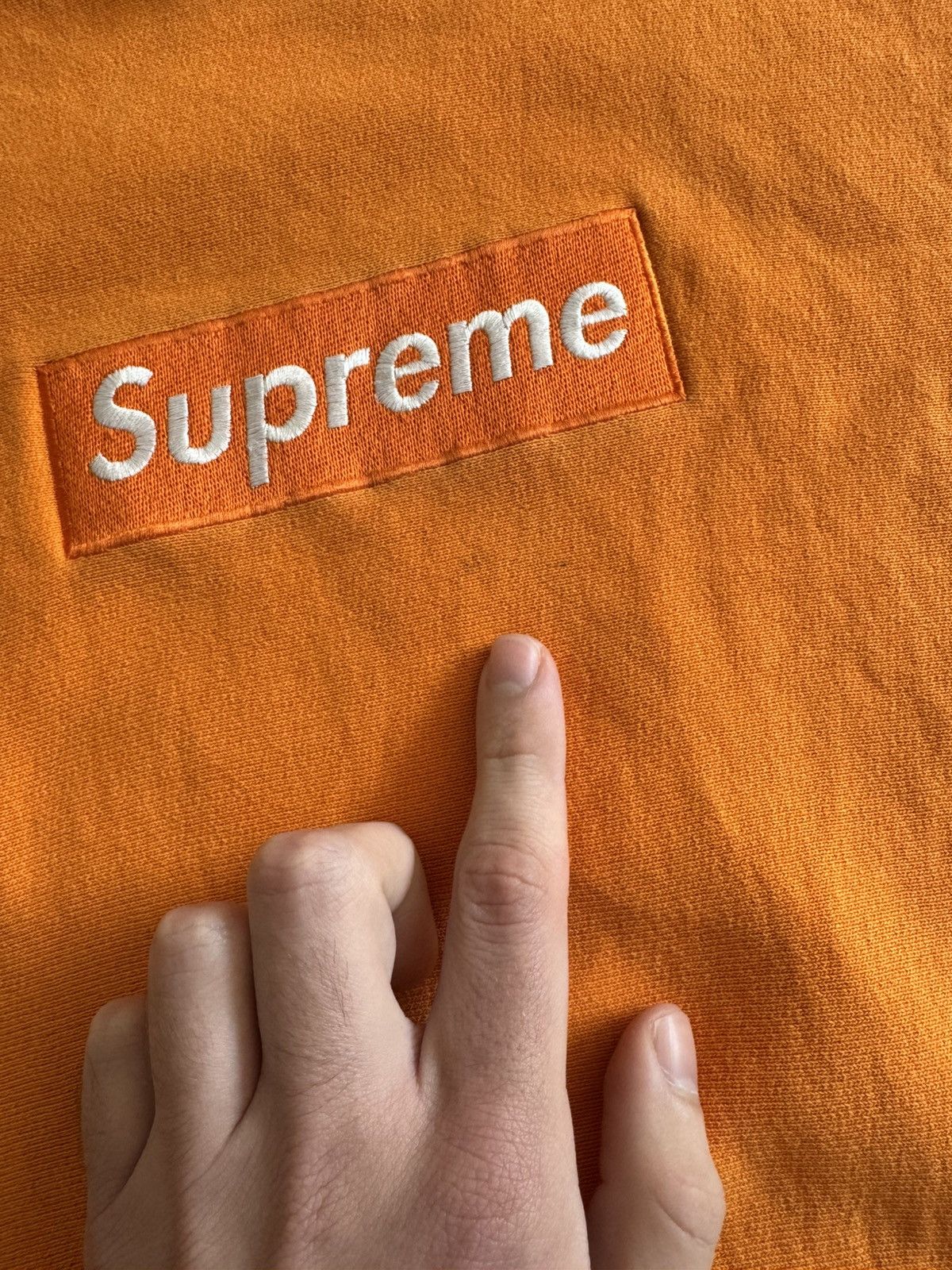 Supreme Supreme Orange Box Logo Hoodie 1999 Size US L / EU 52-54 / 3 - 8 Thumbnail