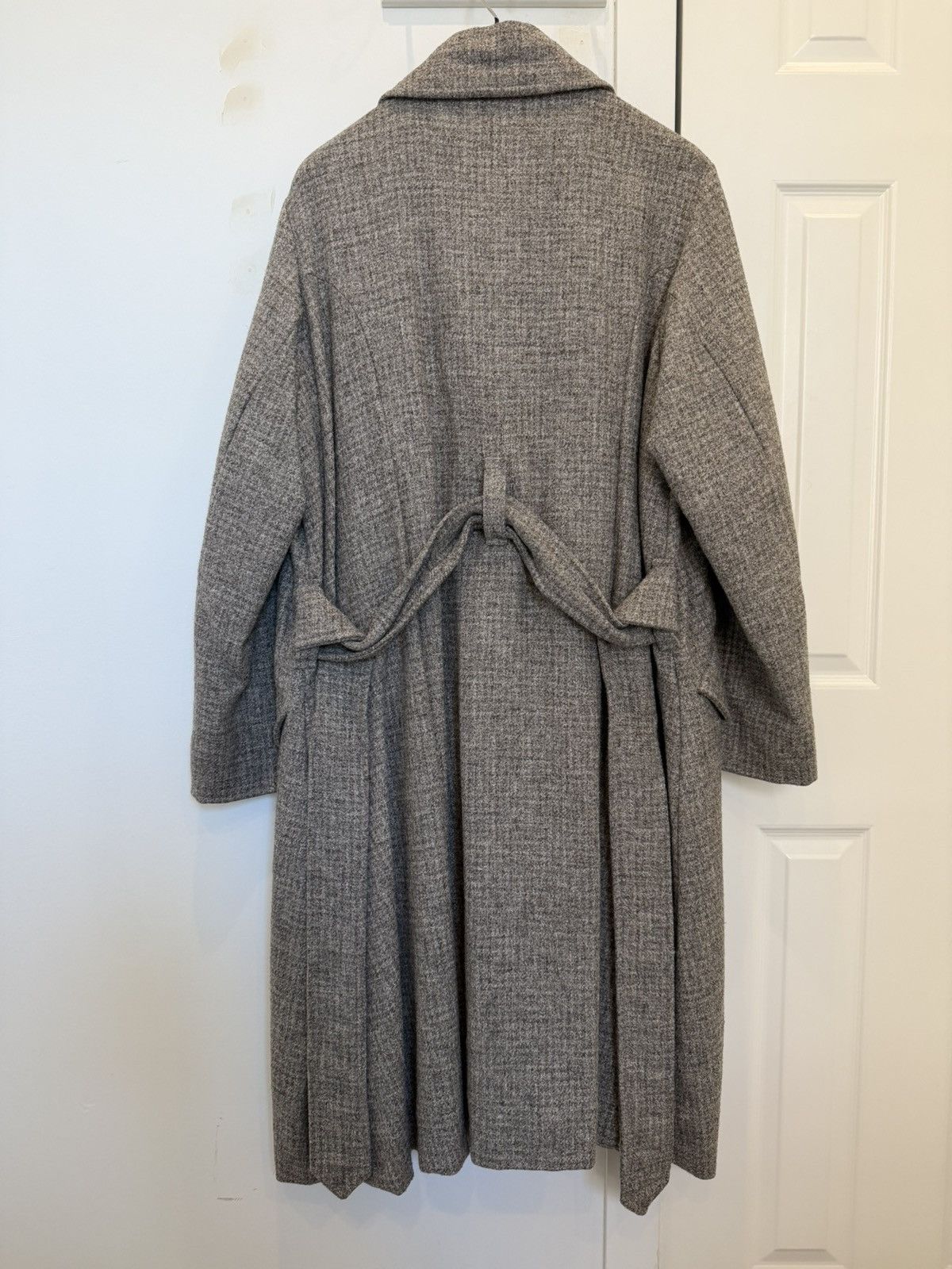 John Alexander Skelton Grey Wool Long Mac Coat Size US L / EU 52-54 / 3 - 2 Thumbnail