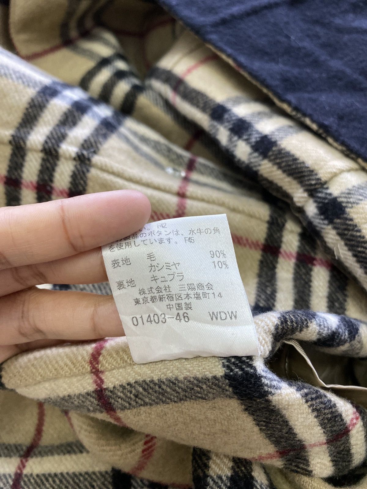 Burberry Vintage 90s Burberry London Nova Check Wool Trench Coat Size US S / EU 44-46 / 1 - 11 Thumbnail