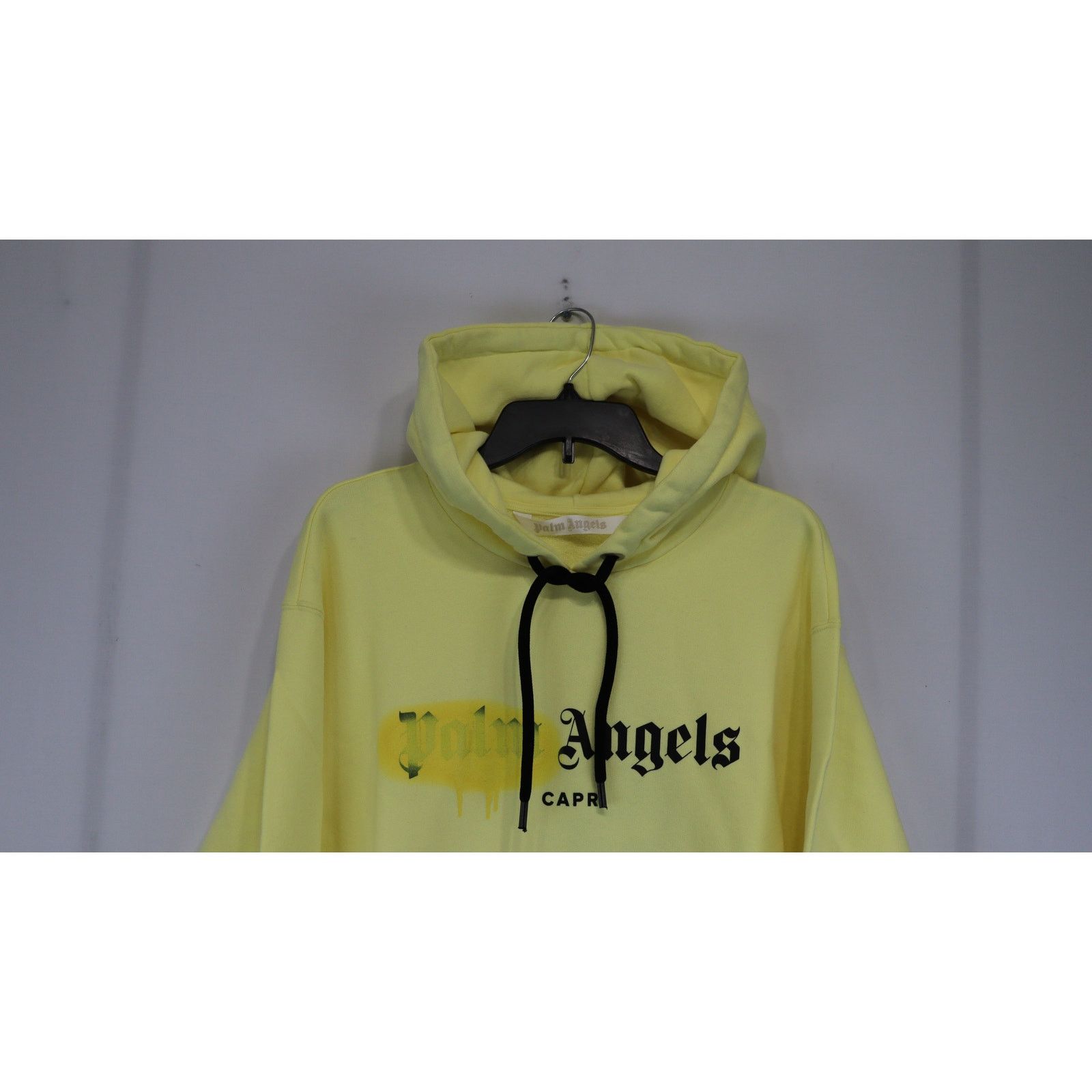 Palm Angels o1rshd1 Capri Sprayed Hoody in Baby Yellow Size US L / EU 52-54 / 3 - 2 Thumbnail
