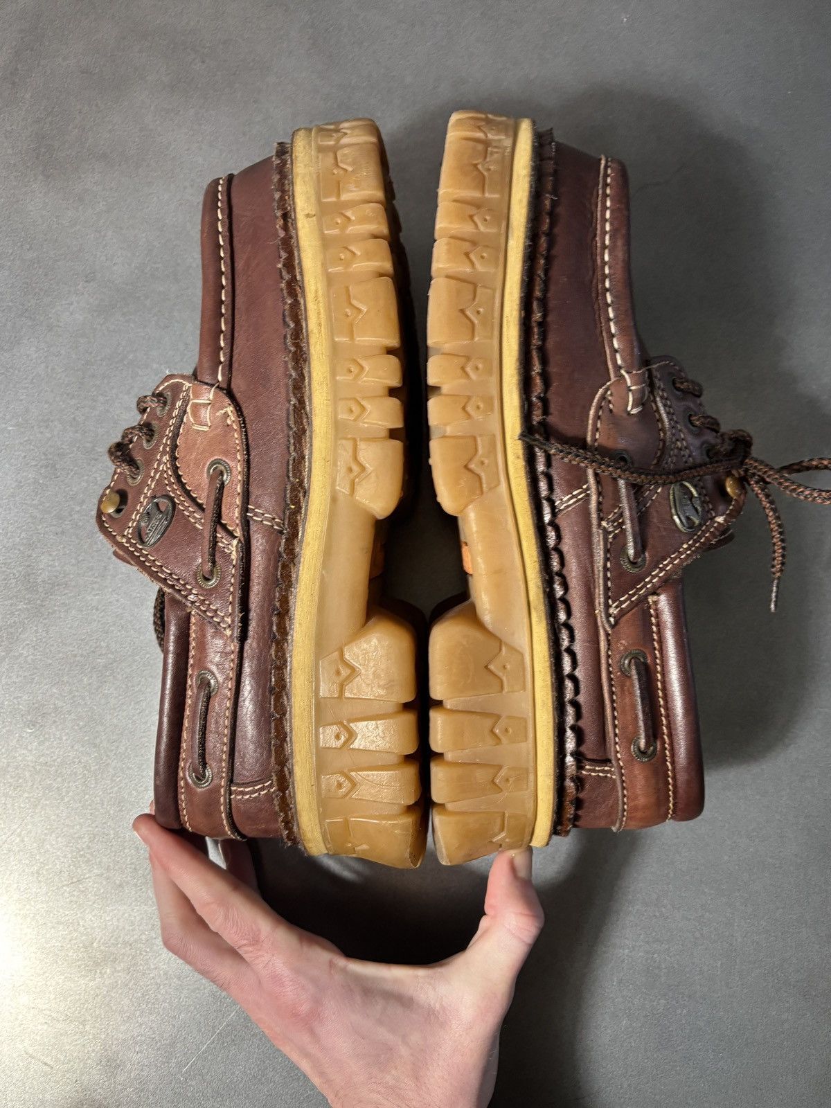 Vintage Y2K Vintage Lug Sole Moc Toe Boat Shoe Chunky Loafer Raver Size US 9.5 / EU 42-43 - 14 Thumbnail