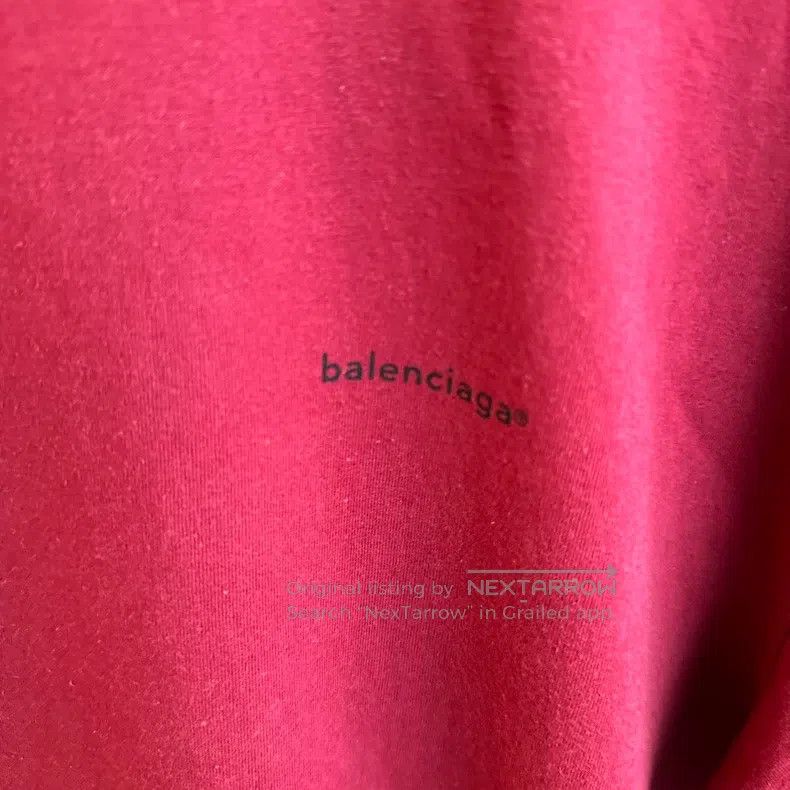 Balenciaga Balenciaga Burgundy small logo short-sleeved T-shirt Size US M / EU 48-50 / 2 - 3 Thumbnail