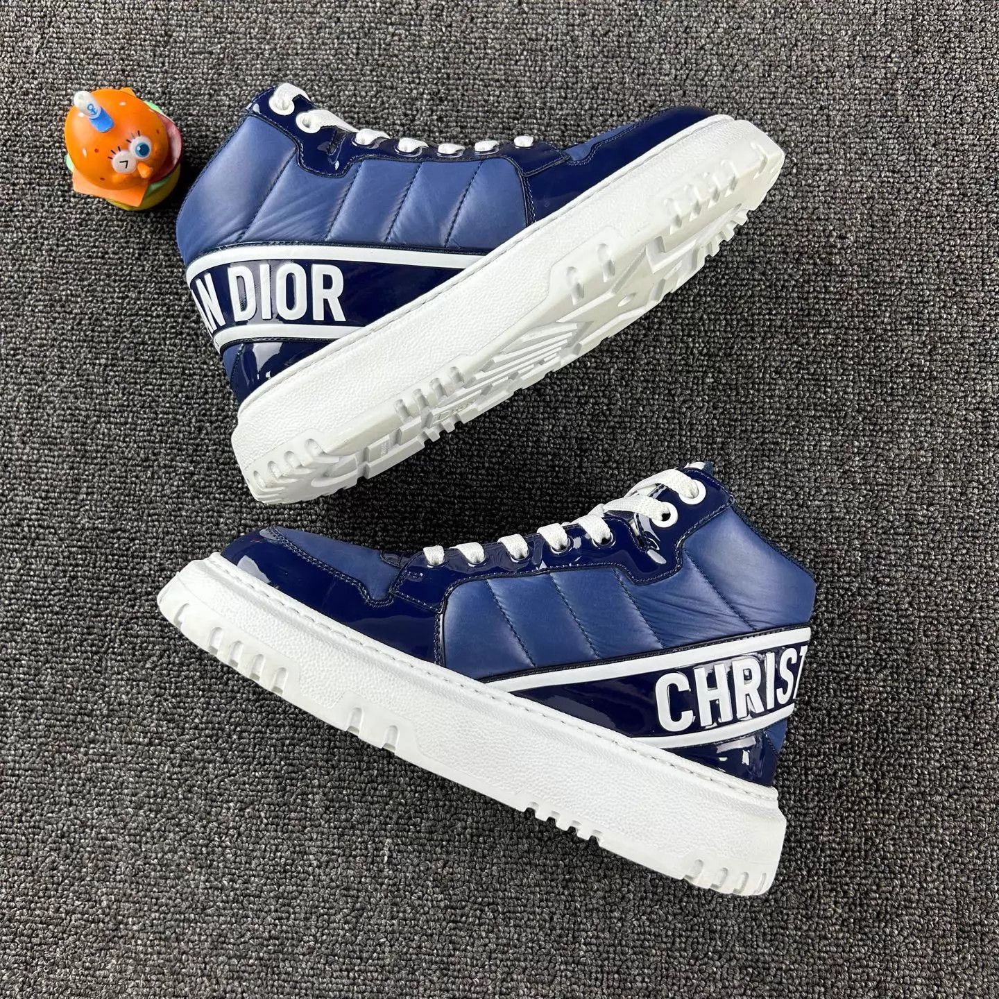 Dior Dior Player Navy Blue Platform High Top Sneakers Size US 4.5 / IT 34.5 - 3 Thumbnail