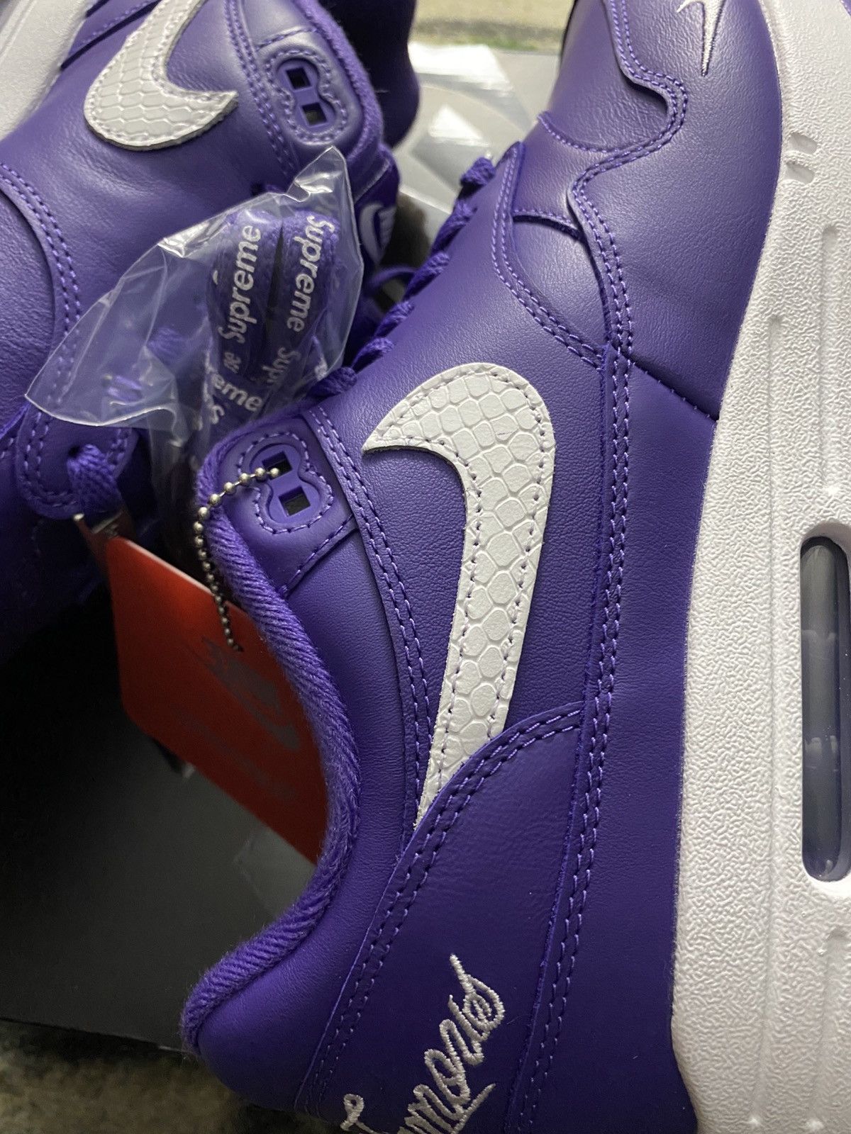 Nike × Supreme Supreme Nike Air Max 1 ‘87 SP Purple Size US 8.5 / EU 41-42 - 3 Thumbnail