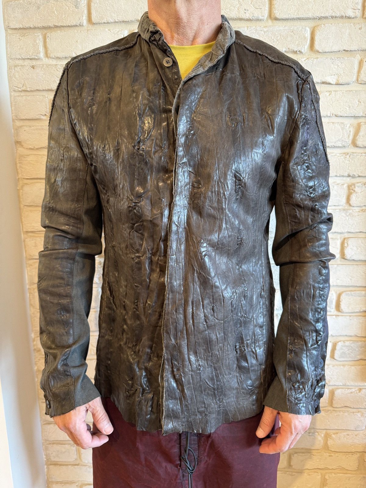 Transit Transit crinkled effect leather jacket Size US M / EU 48-50 / 2 - 1 Thumbnail