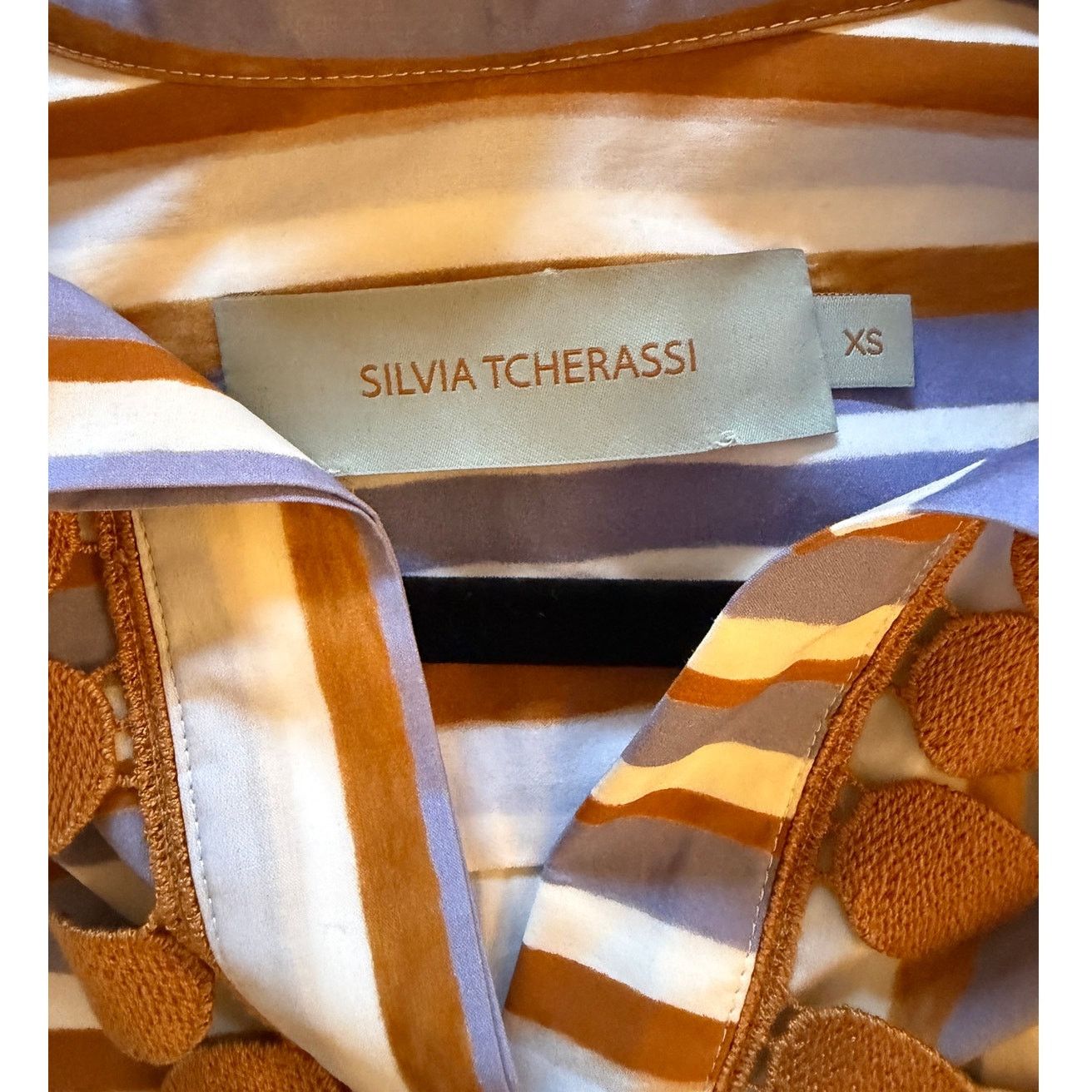 Other Silvia Tcherassi Manrola Striped 3/4-Sleeve Shirt Size XS / US 0-2 / IT 36-38 - 3 Thumbnail