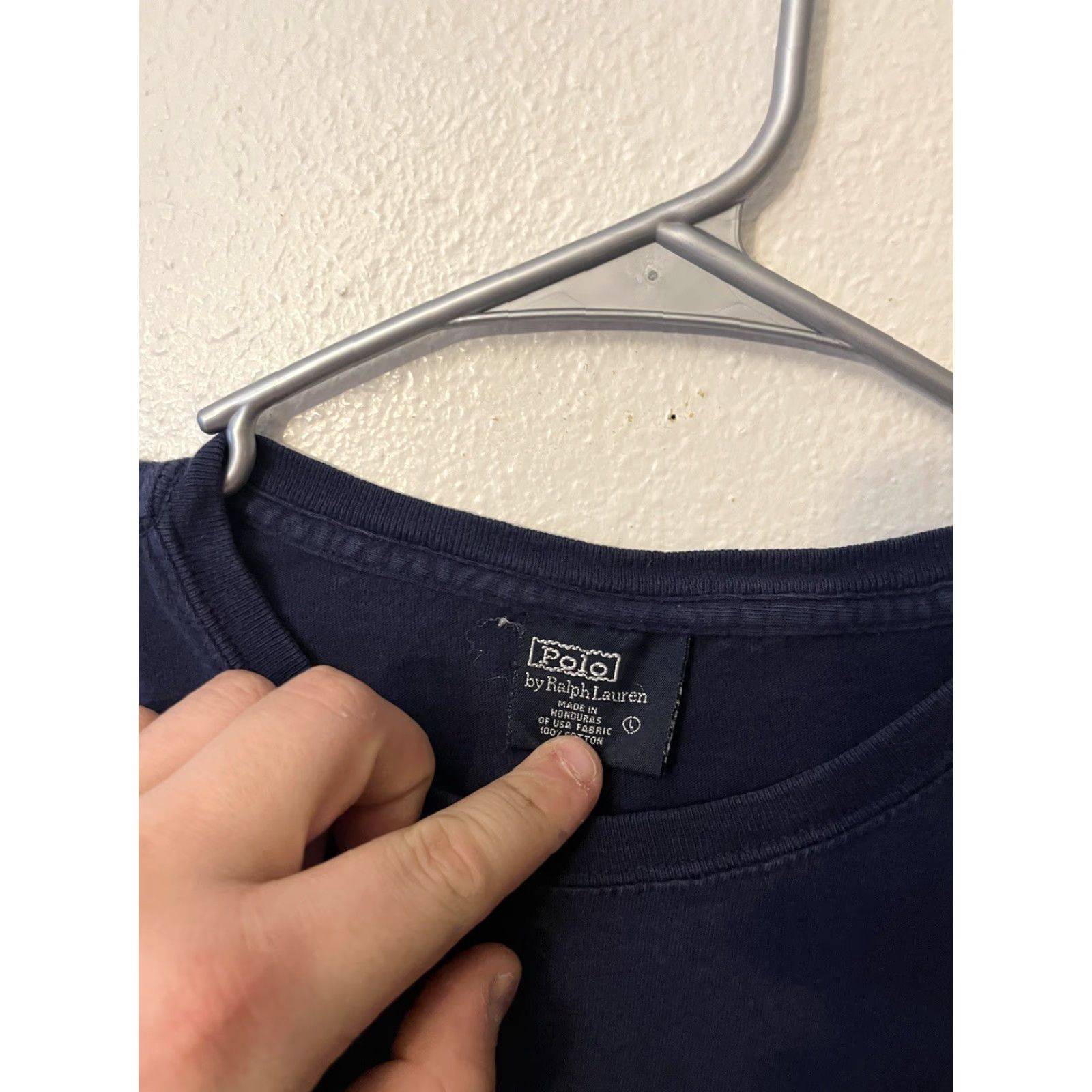 Polo Ralph Lauren Polo Ralph Lauren Tee T Shirt Mens Large Navy Knit Crew Neck Long Sleeve Blue Logo Size US L / EU 52-54 / 3 - 4 Thumbnail