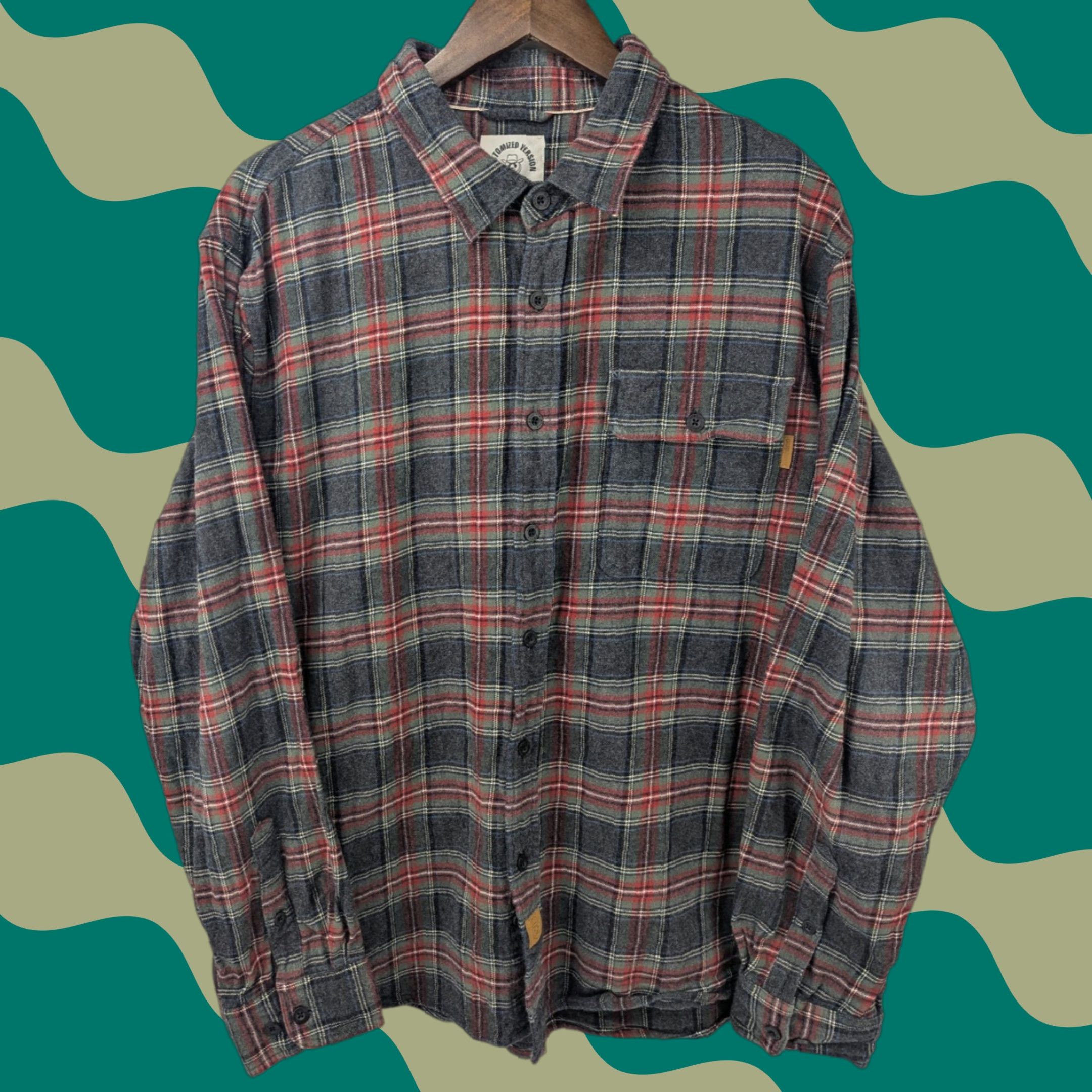 Vintage Dubinik Button-Up Plaid Shirt Men's XL Flannel Heavyweight Outdoors Workwear Red Gray Size US XL / EU 56 / 4 - 1 Thumbnail