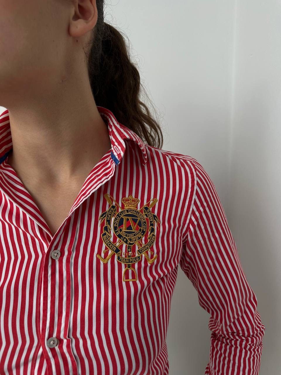 Polo Ralph Lauren × Vintage Vintage Polo Ralph Lauren Red Big Logo Shirt Size S / US 4 / IT 40 - 3 Thumbnail